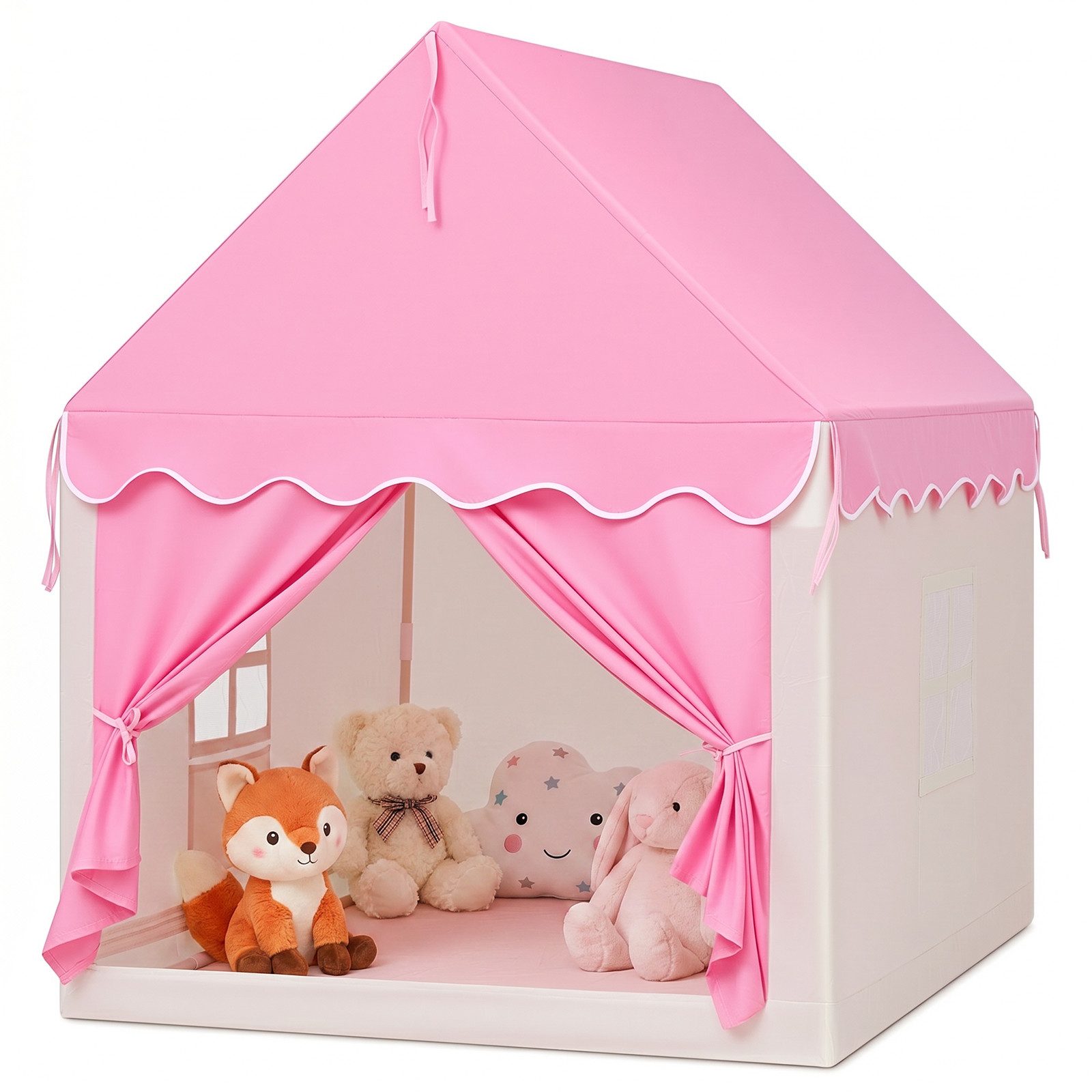 Insma Spielzelt Kinderzelt Spielhaus Prinzessin Zelt 128x118x101cm mit Tragetasche, 2 Seitentaschen, Stabil, Atmungsaktiv