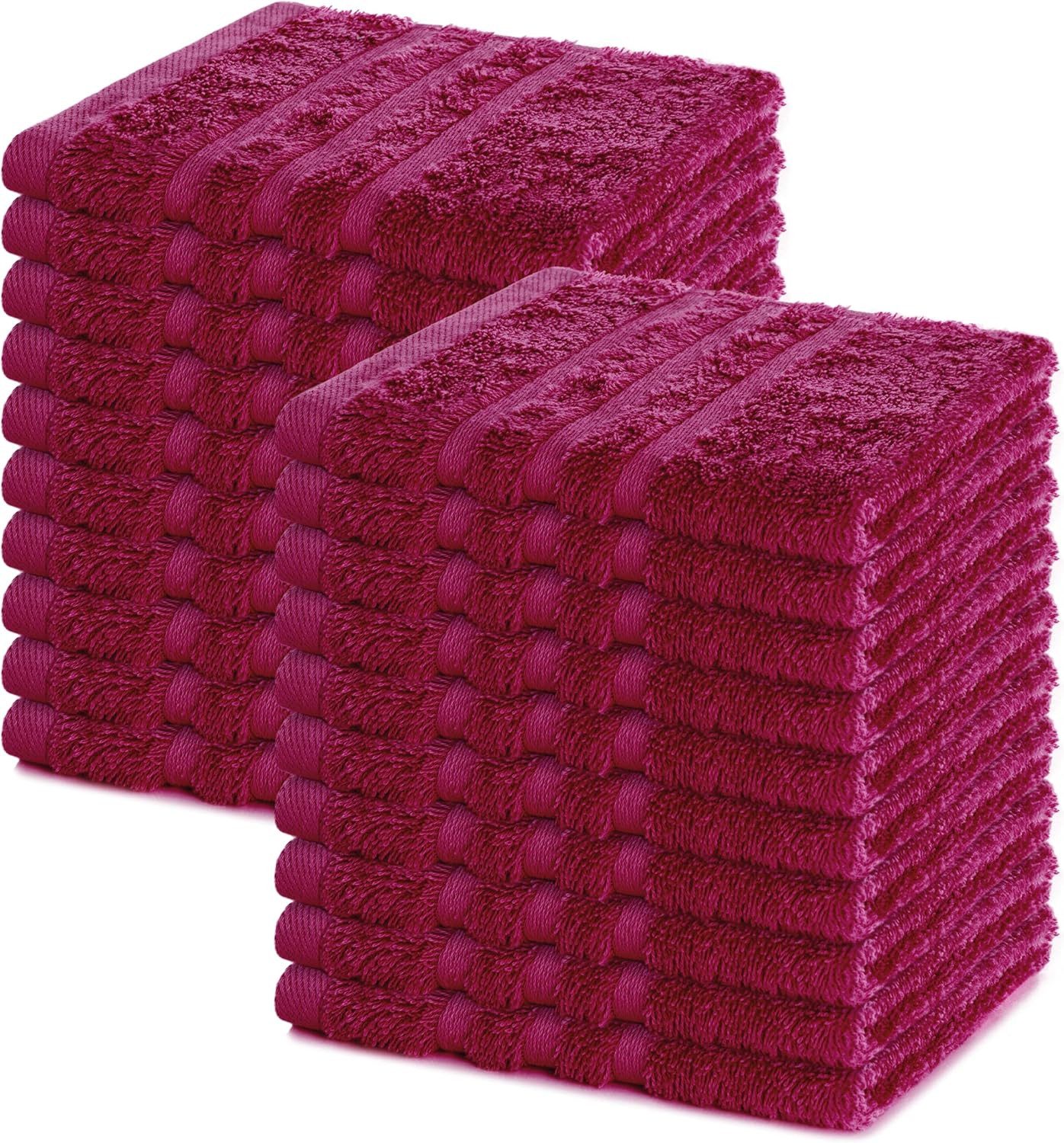 Lavea Seiftuch 30 x 30 cm, 20er Set Seiftücher, Elena Frottierserie, Gästehandtücher, (Set, 20-St), kleine Waschlappen, weich & saugstark, pflegeleicht