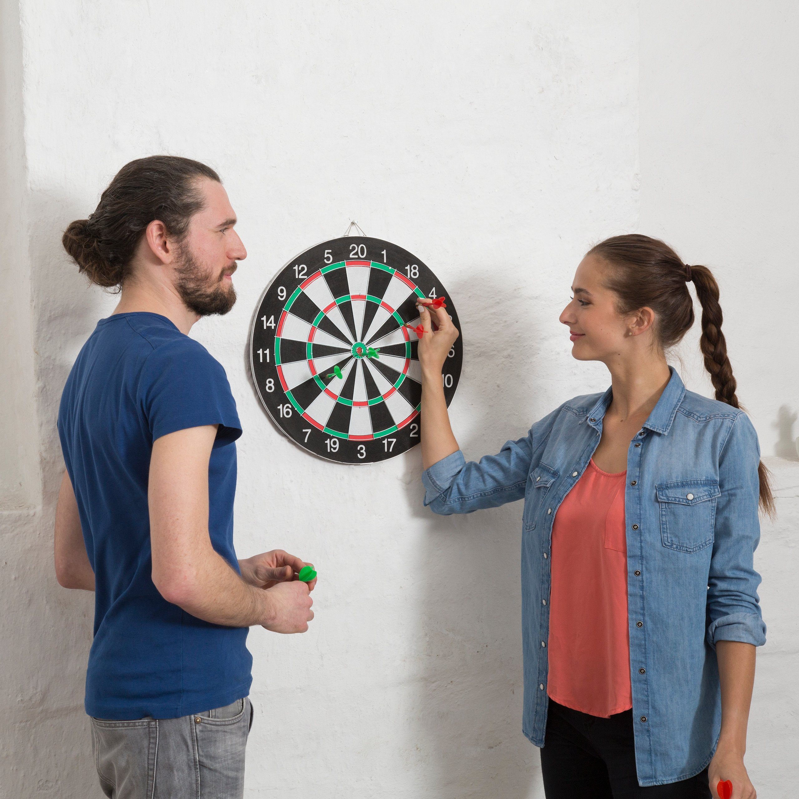 relaxdays Dartscheibe Soft Darts 42 cm