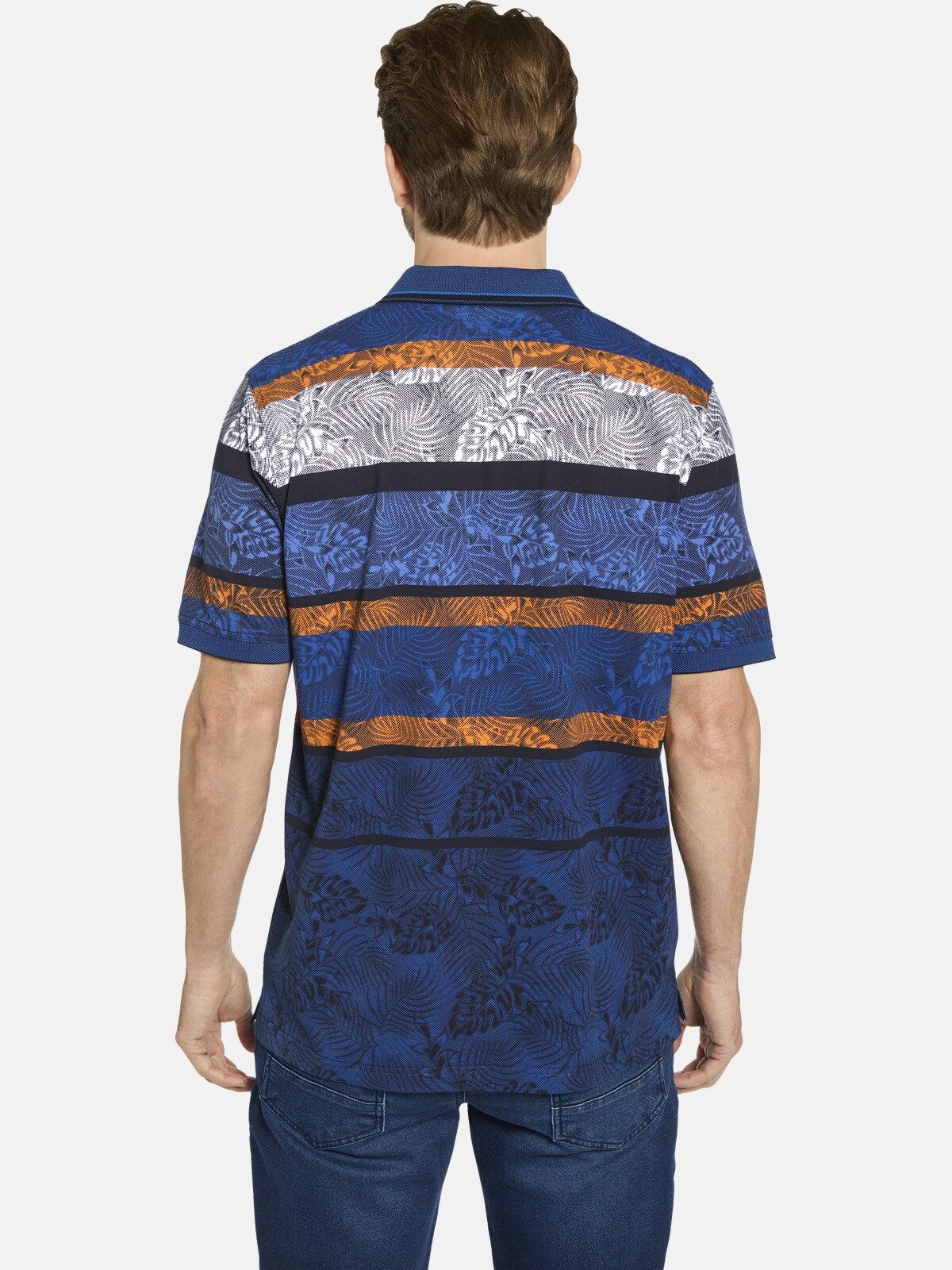 Babista Poloshirt VANETO mit feinem Blätteraufdruck