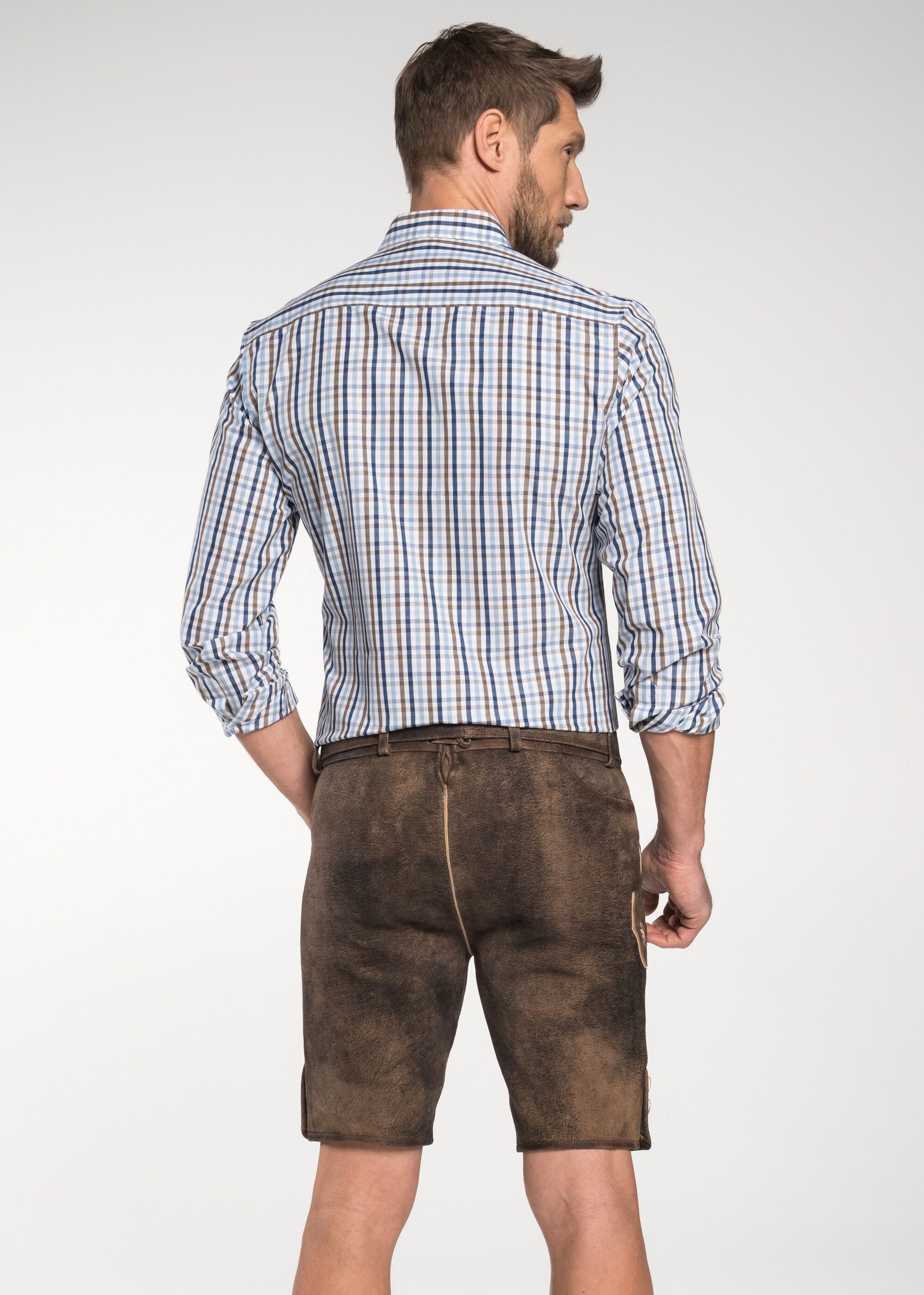 Spieth & Wensky Shorts Fredo mit Gürtelschließe mit Hirschmotiv
