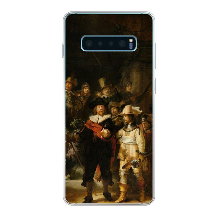 MuchoWow Handyhülle Die Nachtwache - Gemälde von Rembrandt van Rijn Phone Case Handyhülle Samsung Galaxy S10 Lite Silikon Schutzhülle