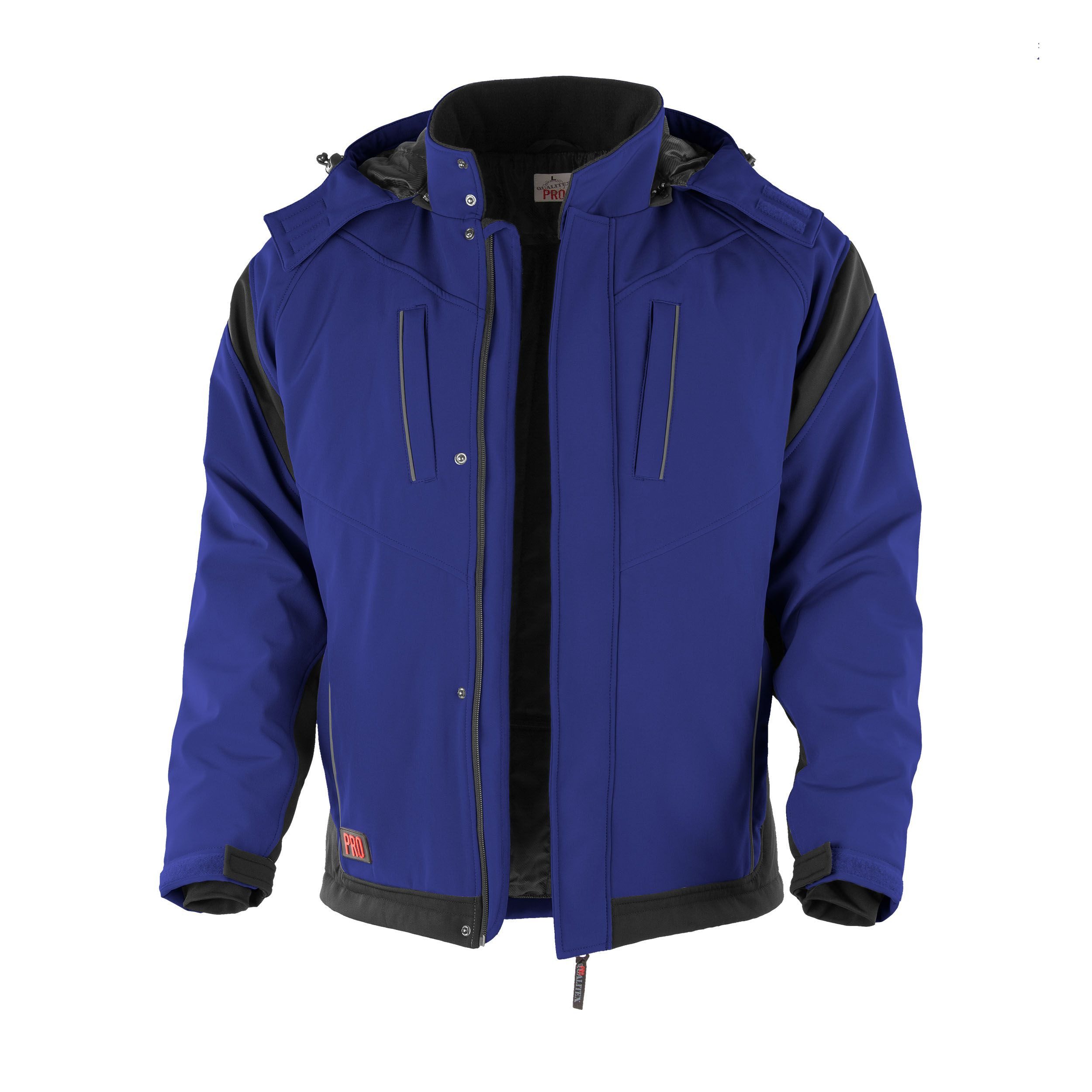 Qualitex Workwear Winterjacke Softshelljacke "PRO" kornblau/schwarz, günstig online kaufen