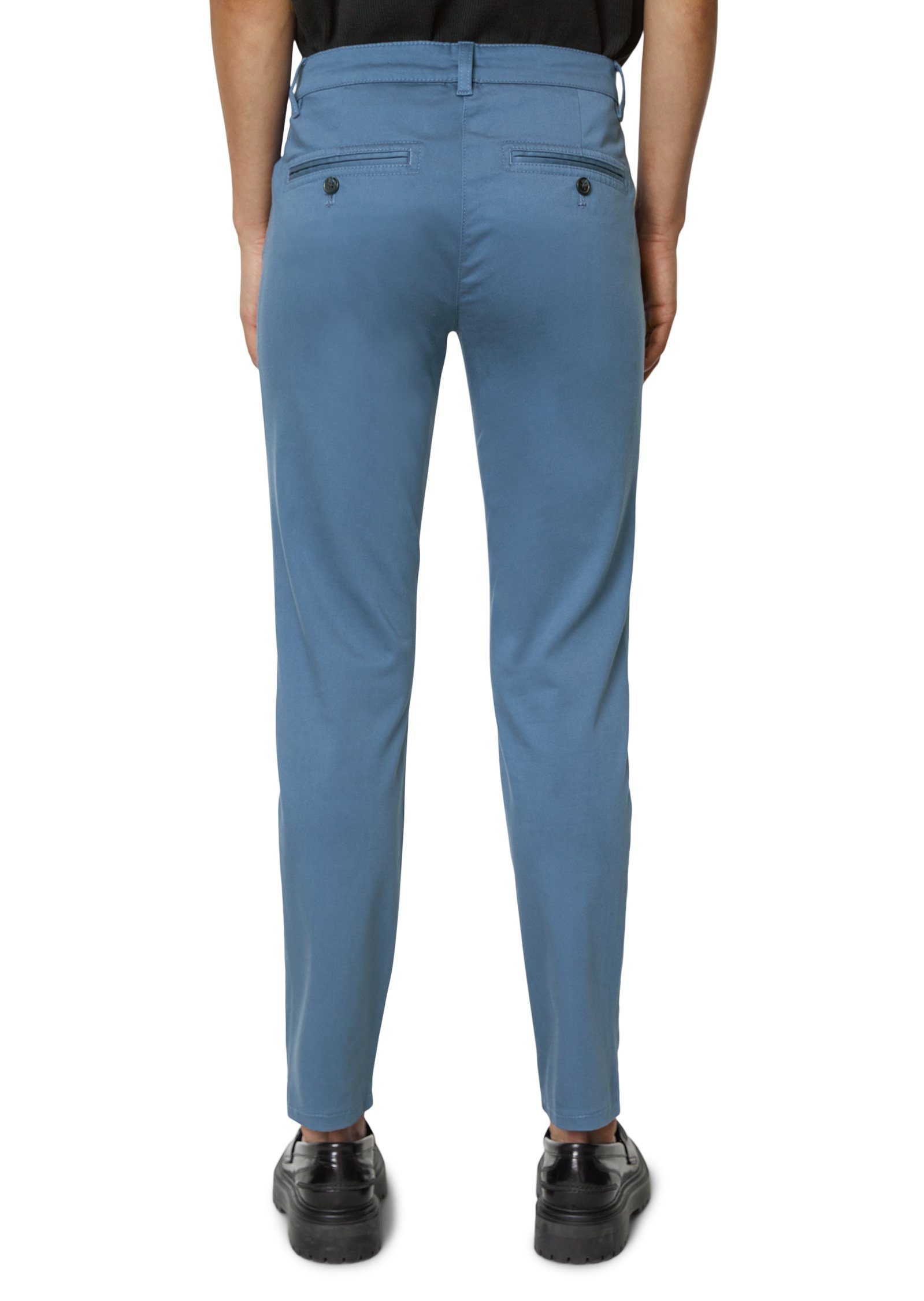 Marc O'Polo Chinohose aus Stretch Smooth Sateen blau