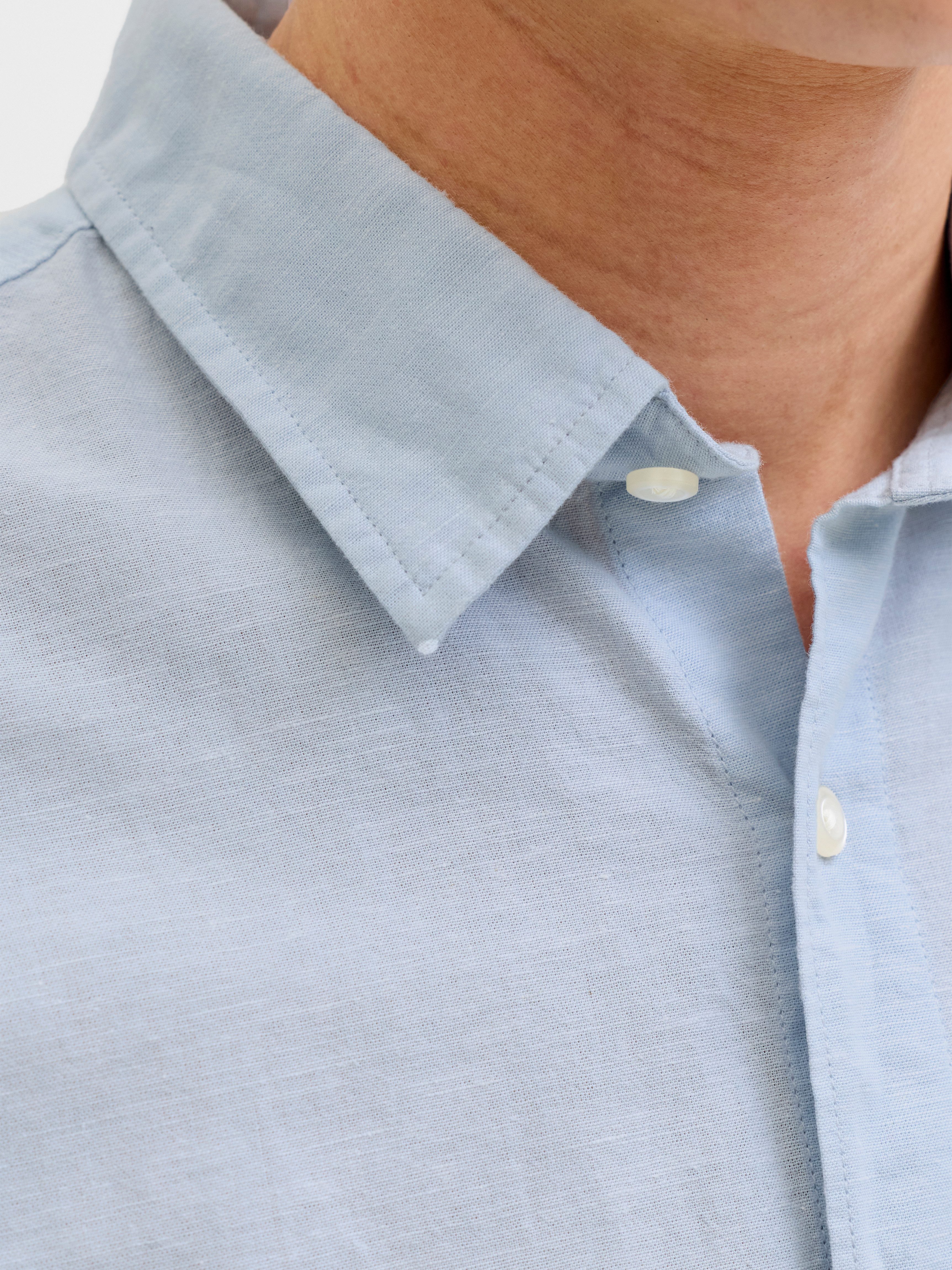 Jack & Jones Langarmhemd JJEBREEZE LINEN BLEND SHIRT L/S SN mit Knopfleiste – Bild 3 von 5
