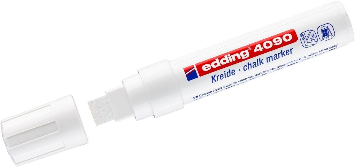 edding Filzstift Kreidemarker edding 4090 4-15mm weiß