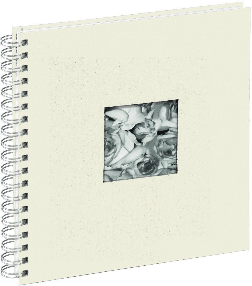 Fotoalbum Spiralalbum 24x25cm 50 Seiten Passepartout beige mondial metallic.