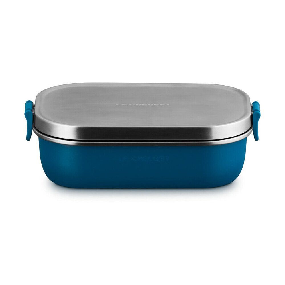 LE CREUSET Lunchbox Lunchbox 0,9 l On The Go Deep Teal, Edelstahl, 900ml, Edelstahl, blau, nicht spülmaschinengeeignet