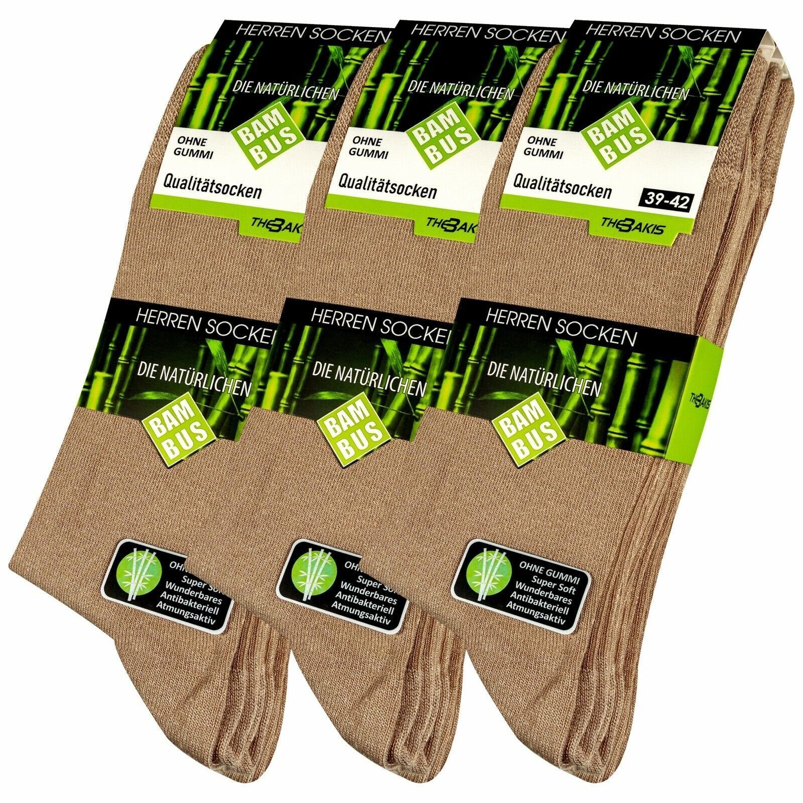 TEXEMP Gesundheitssocken 3 - 6 Paar Gesundheitssocken Socken Viskose Bambus-Zellstoff Unisex (Packung, 3-Paar, 3 oder 6 Paar)