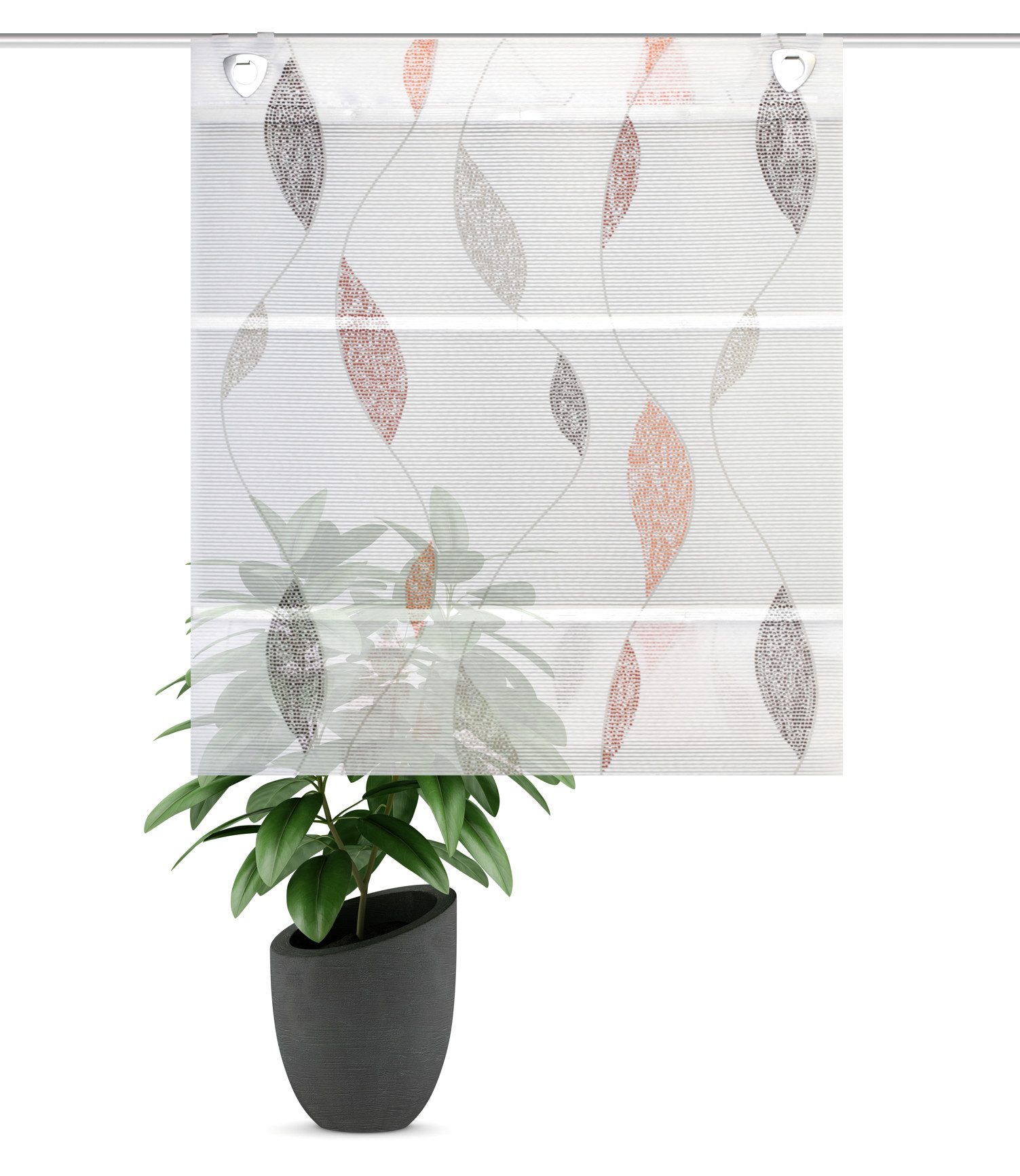 HOME WOHNIDEEN Magnetrollo PAOLO, mit Hakenaufhängung, ohne Bohren und Schrauben, digital bedruckt