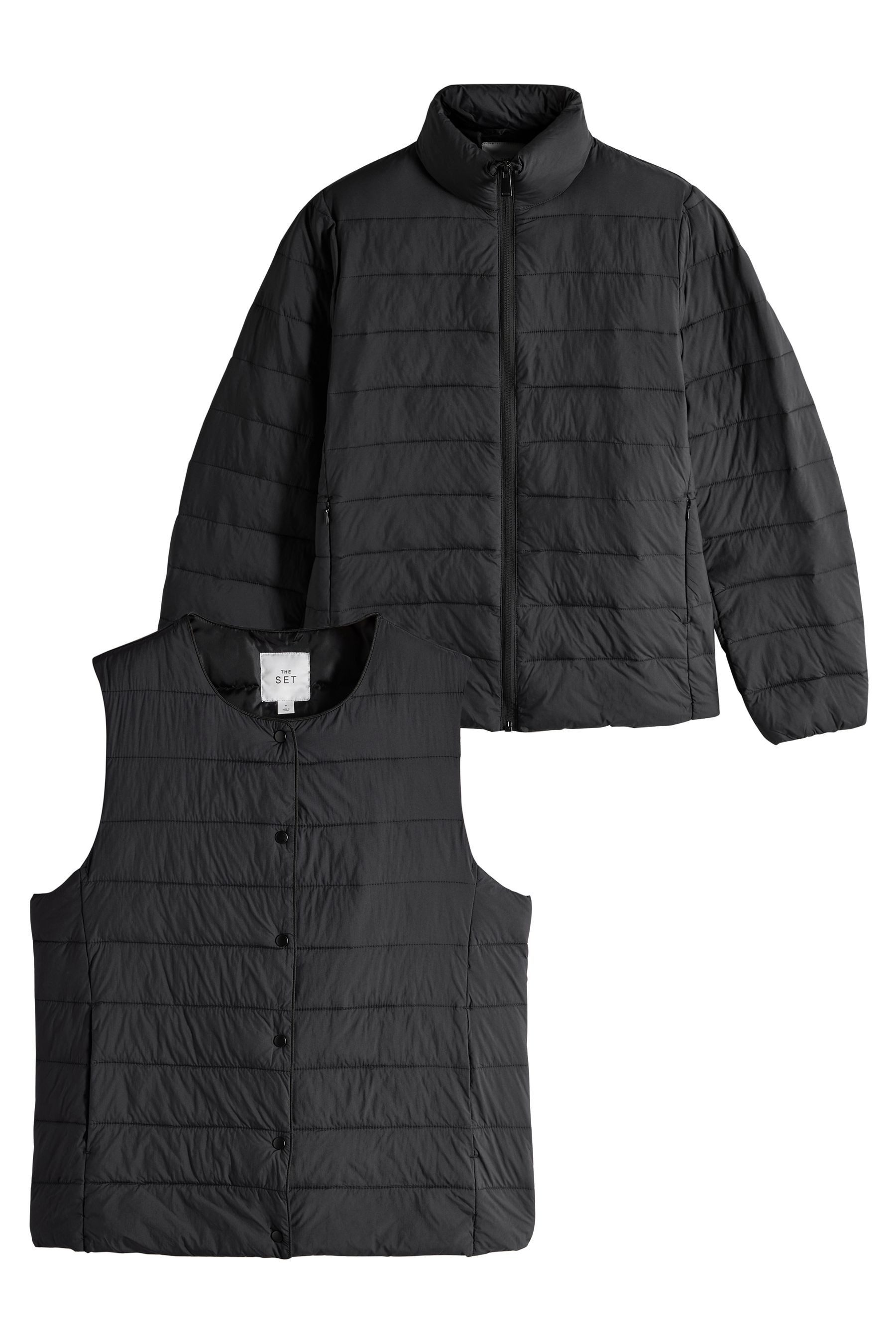 Steppjacke The Set Leichte Steppweste/Steppmantel, 2er-Pack