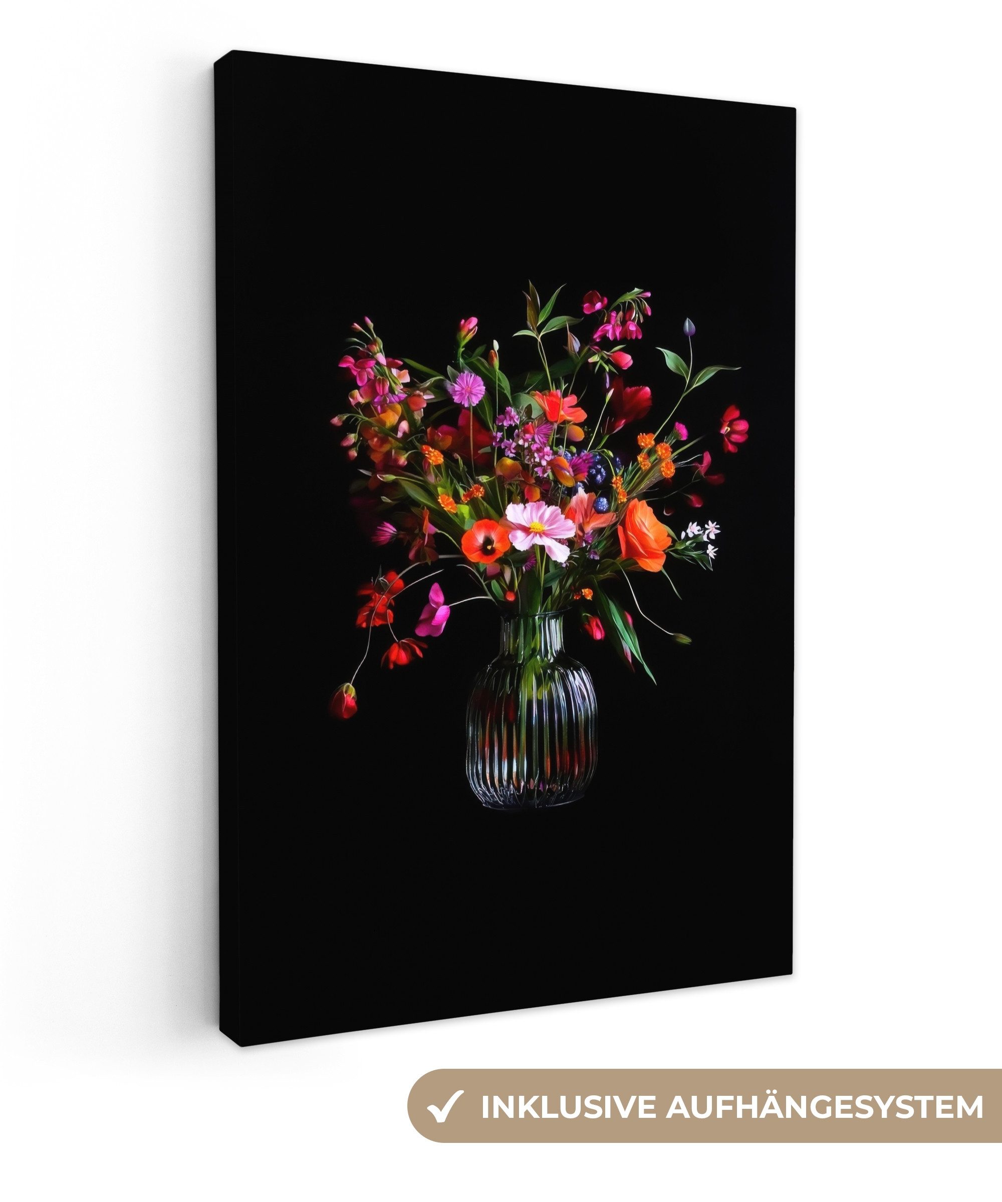 OneMillionCanvasses® Leinwandbild Blumenstrauß - Feldblumen - günstig online kaufen