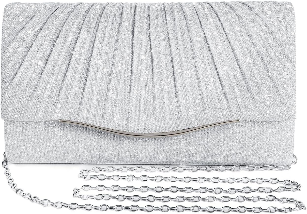 Zaewry Abendtasche Damen Clutch, Umschlag Clutch, elegante Handtasche, Braut Clutch geeignet für Hochzeiten, Partys und Bankette