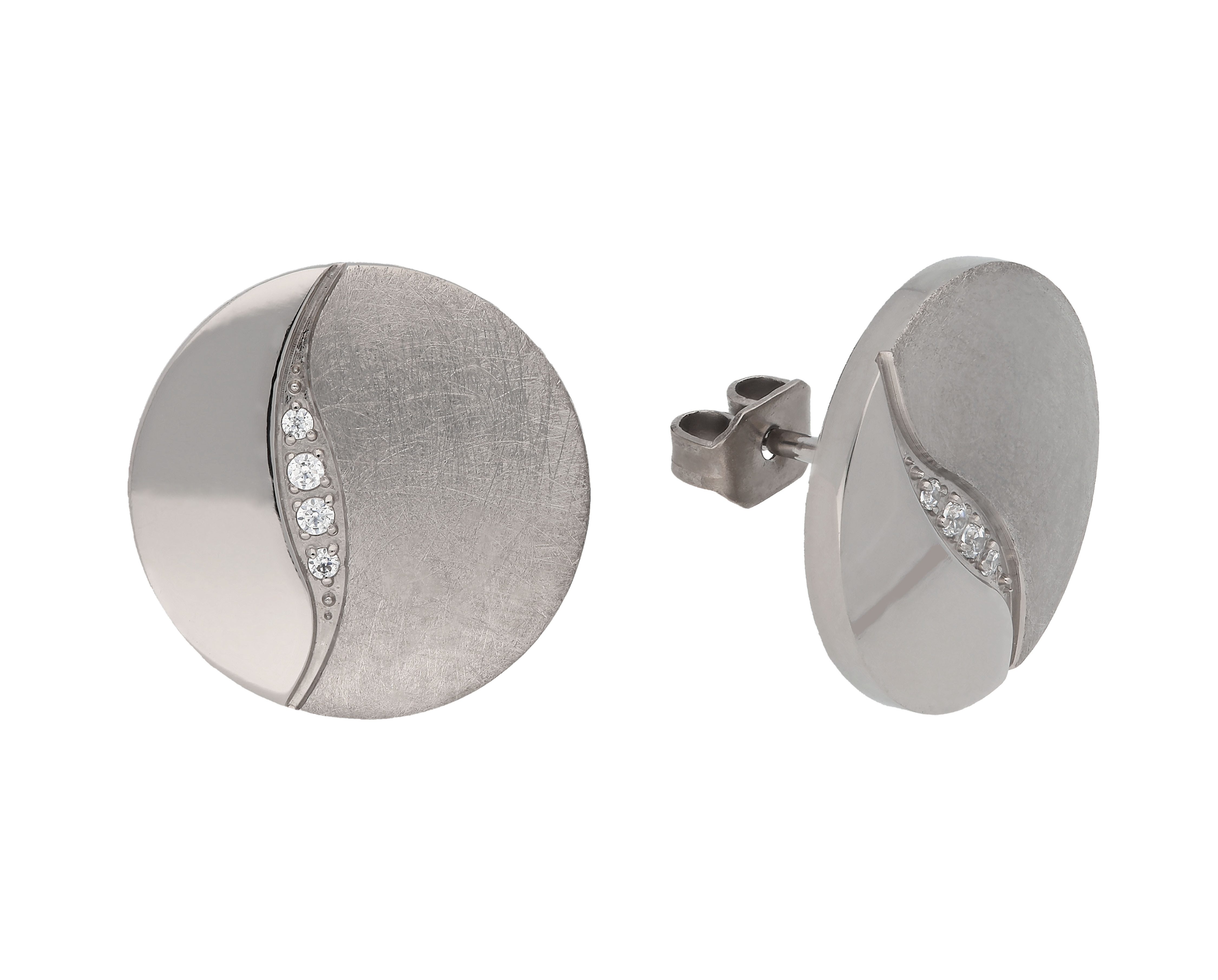 TITANIA Paar Ohrstecker Titanohrstecker, mit Zirkonia