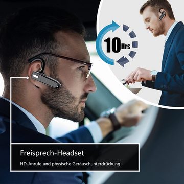 GelldG Bluetooth Headset mit Mikrofon, In Ear Freisprech Headset Bluetooth-Kopfhörer