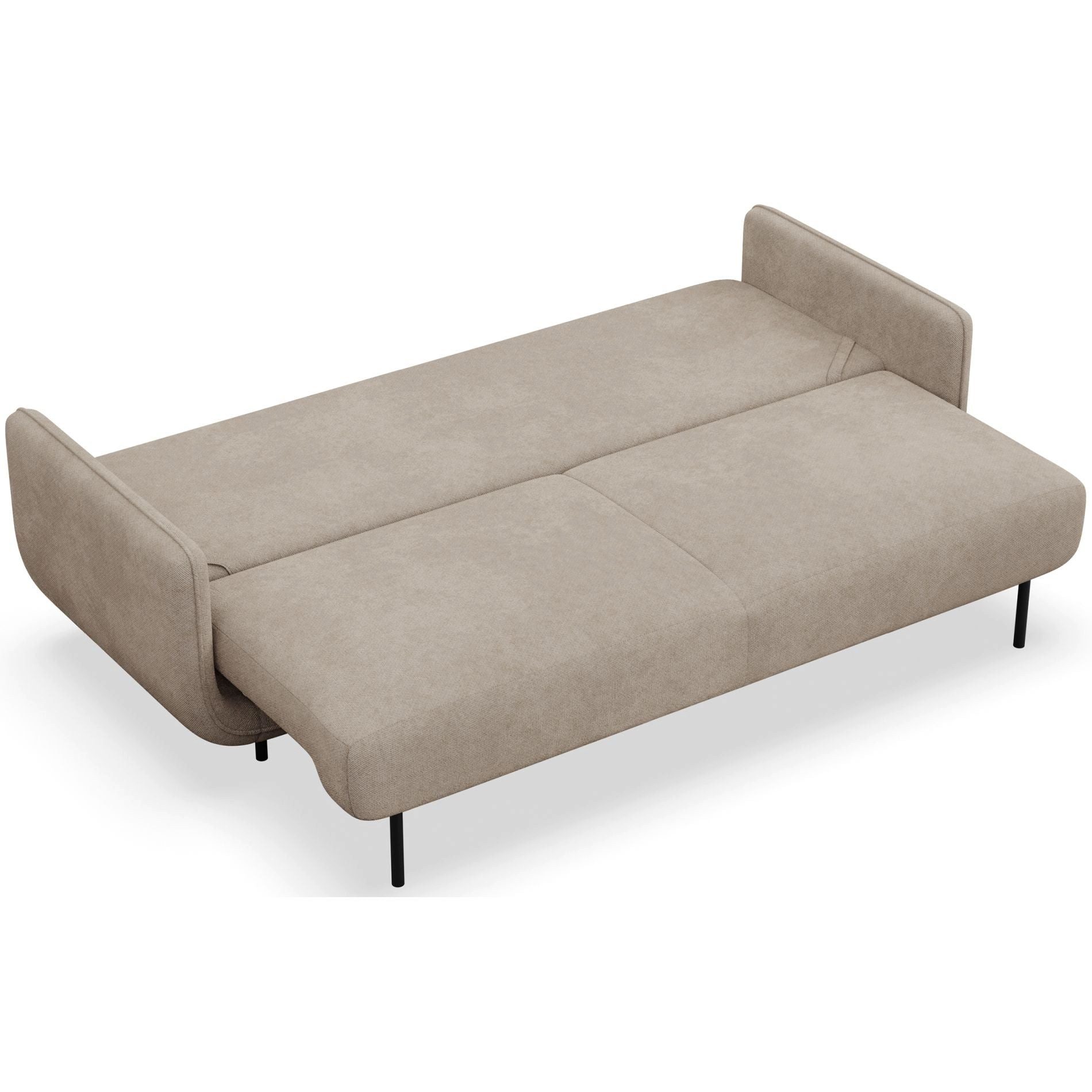Selsey Schlafsofa, 3-Sitzer mit DL-Schlaffunktion, Bettkasten und Strukturstoff