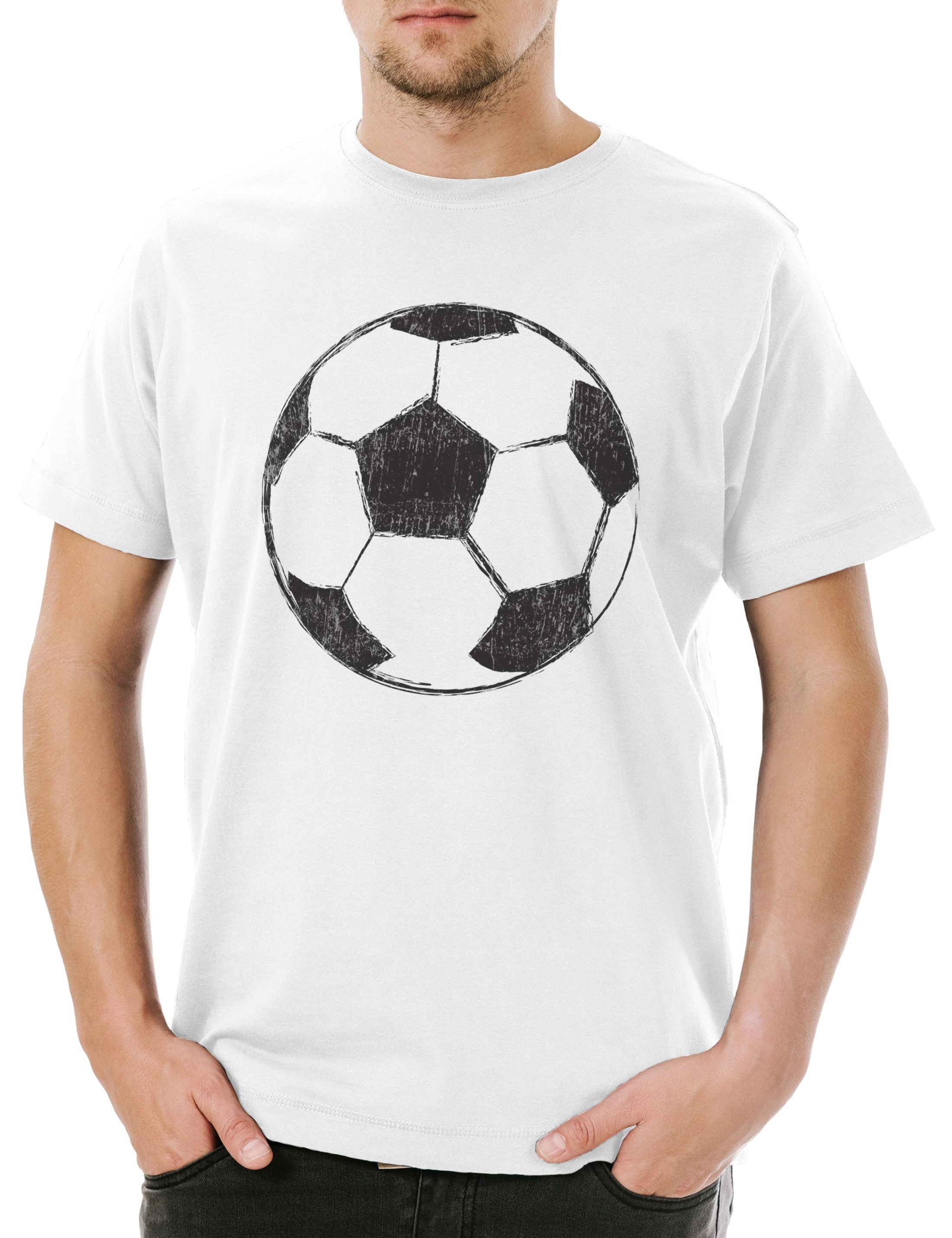 Print-Shirt Football I Herren T-Shirt Fußball Ball Soccer Player Sport Passion