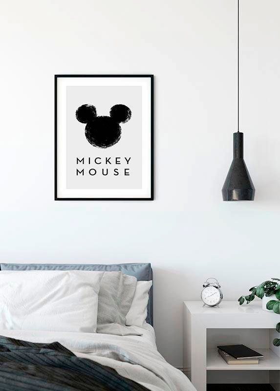Komar Poster Mickey Mouse Silhouette, Disney (1 St), Kinderzimmer,  Schlafzimmer, Wohnzimmer