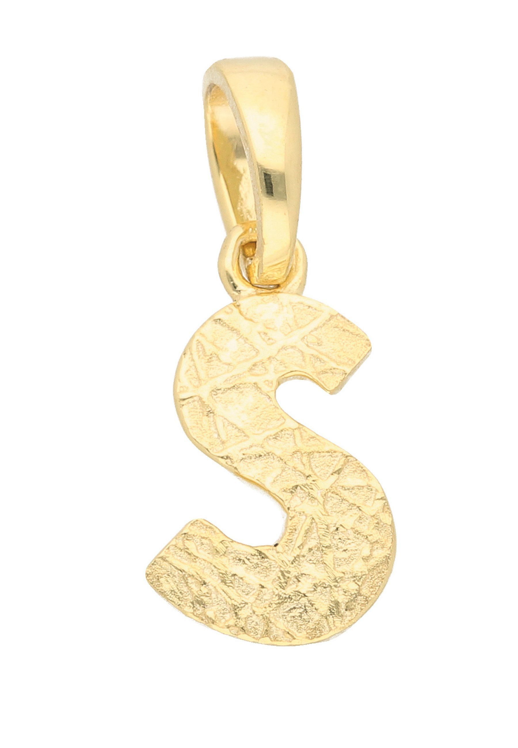 Buchstabenanhänger Damen & Herren 333 Gold Buchstabenanhänger S