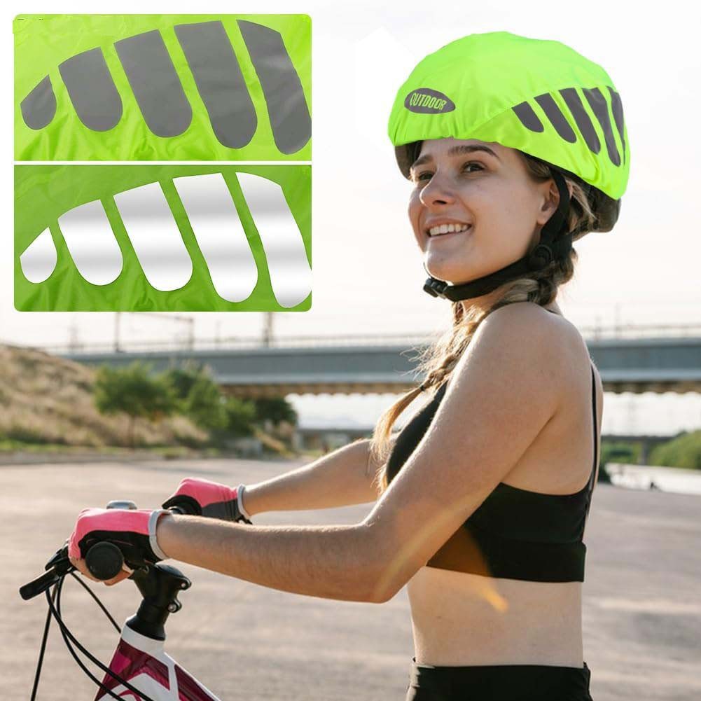 Agger Fahrradhelmüberzug Reflektierende Fahrrad Regenhaube, Universal Helm Überzug