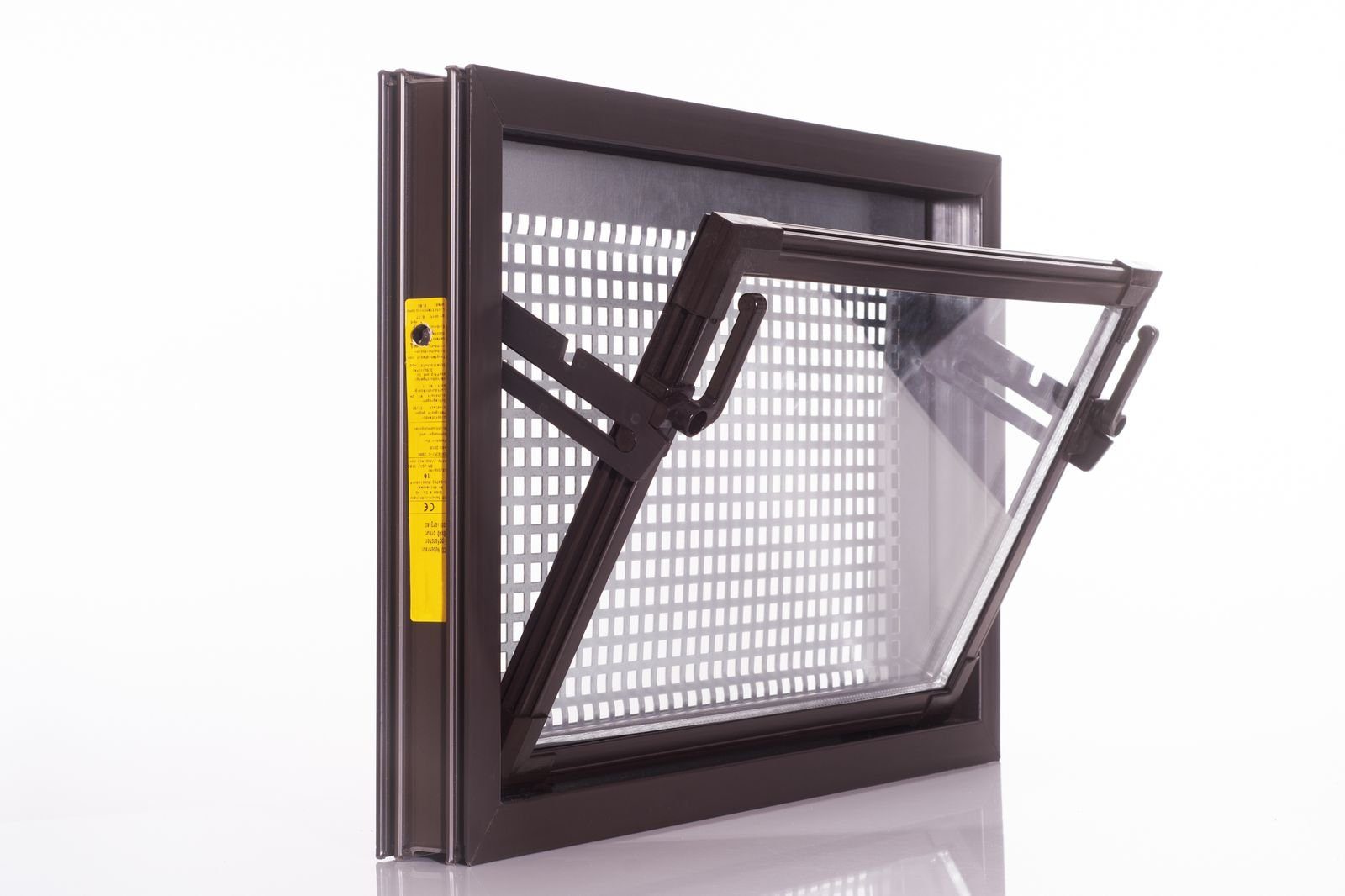 Thumbnail - ACO Severin Ahlmann GmbH & Co. KG Kellerfenster Einfachglas ESG Kippfenster braun 60x50cm + Schutzgitter, wärmeisolieren...