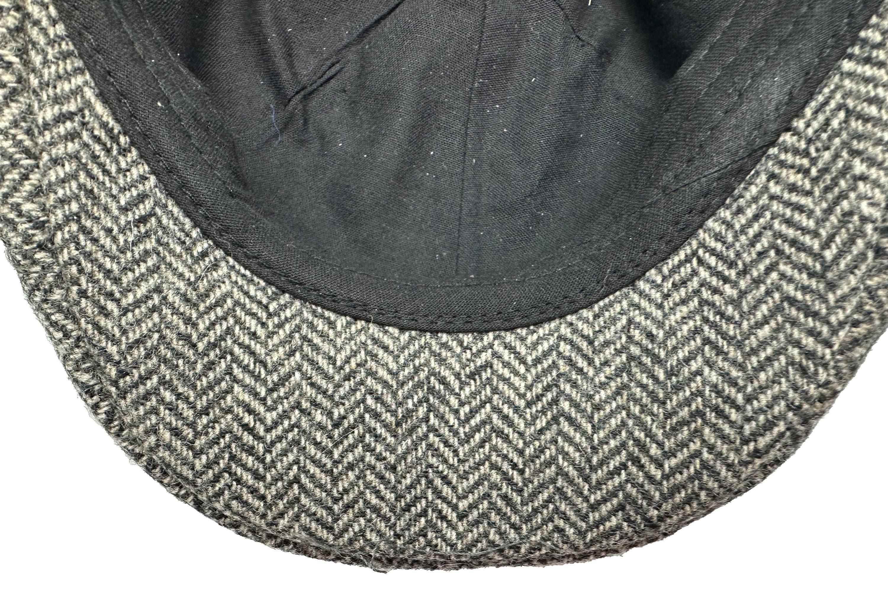 Fiebig Flat Cap 6-Panel Wool Herringbone Fischgrat Cap