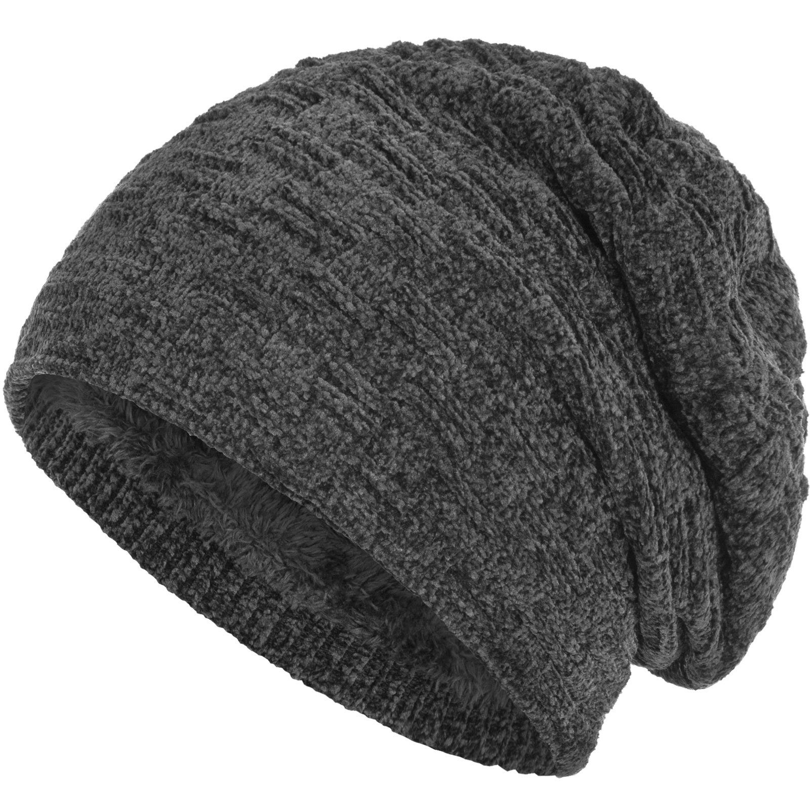 compagno Strickmütze (1-St) Warm gefütterte Wintermütze Strickmütze Beanie Damen und Herren