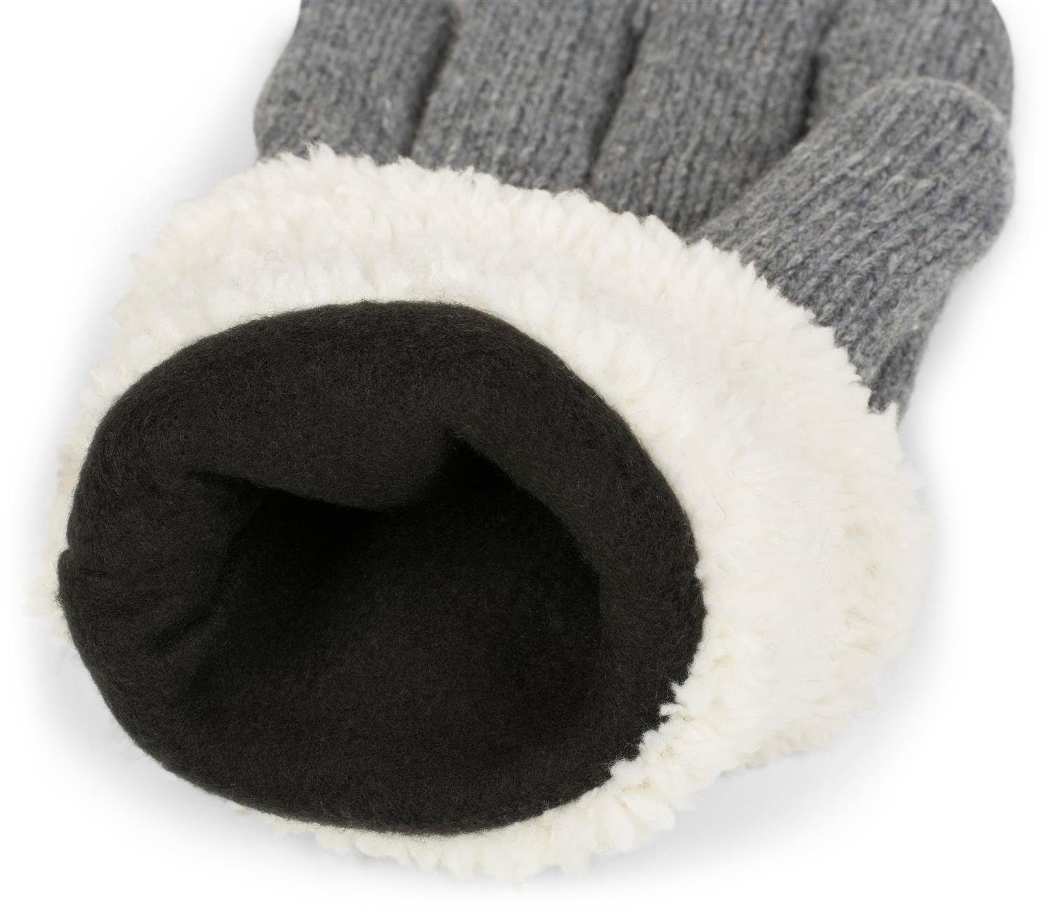 styleBREAKER Strickhandschuhe Strickhandschuhe mit Strass und Fleece (1-St) günstig online kaufen