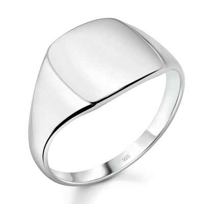 Tony Fein Silberring Gravurring Schlicht 925er Sterling Silber, Made in Italy für Damen und Herren