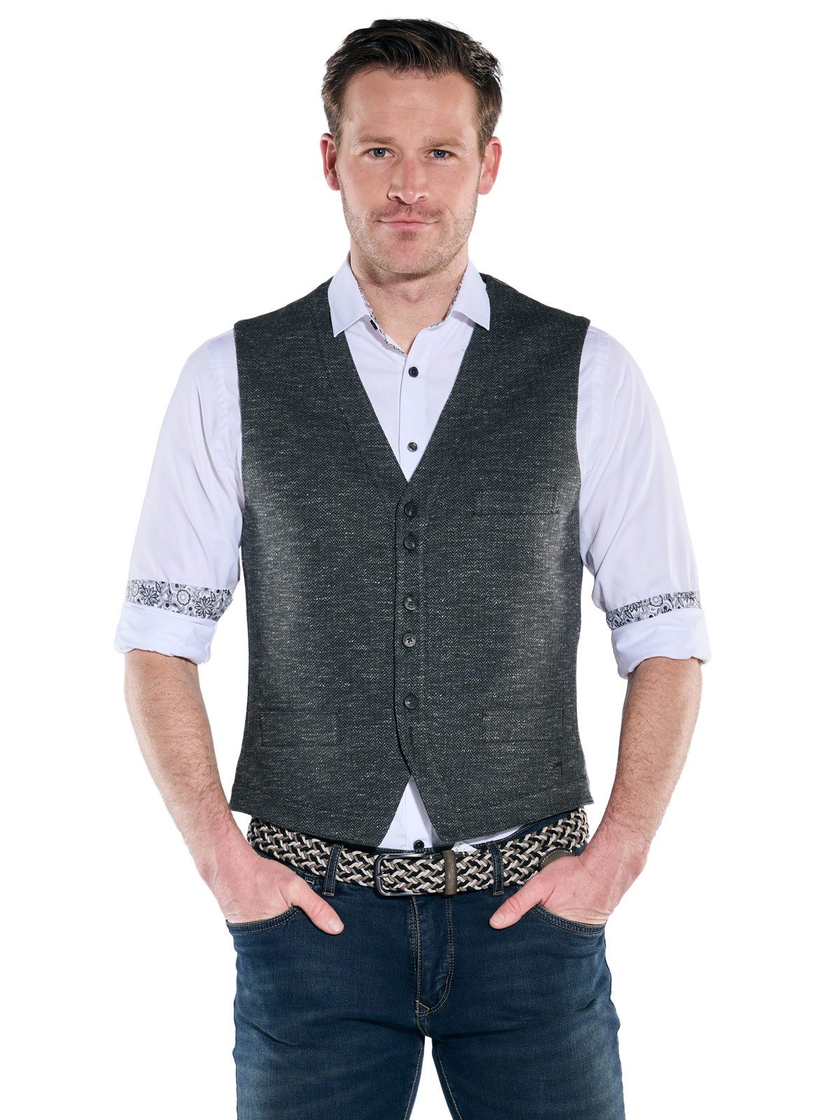 Engbers Anzugweste engbers Herren Sakko-Weste mit Knopfleiste, Anthrazit günstig online kaufen