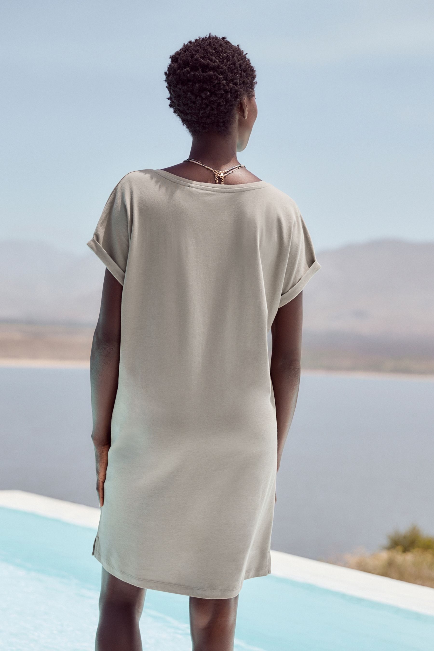 Next Jerseykleid Relaxed Fit Tunikakleid aus günstig online kaufen