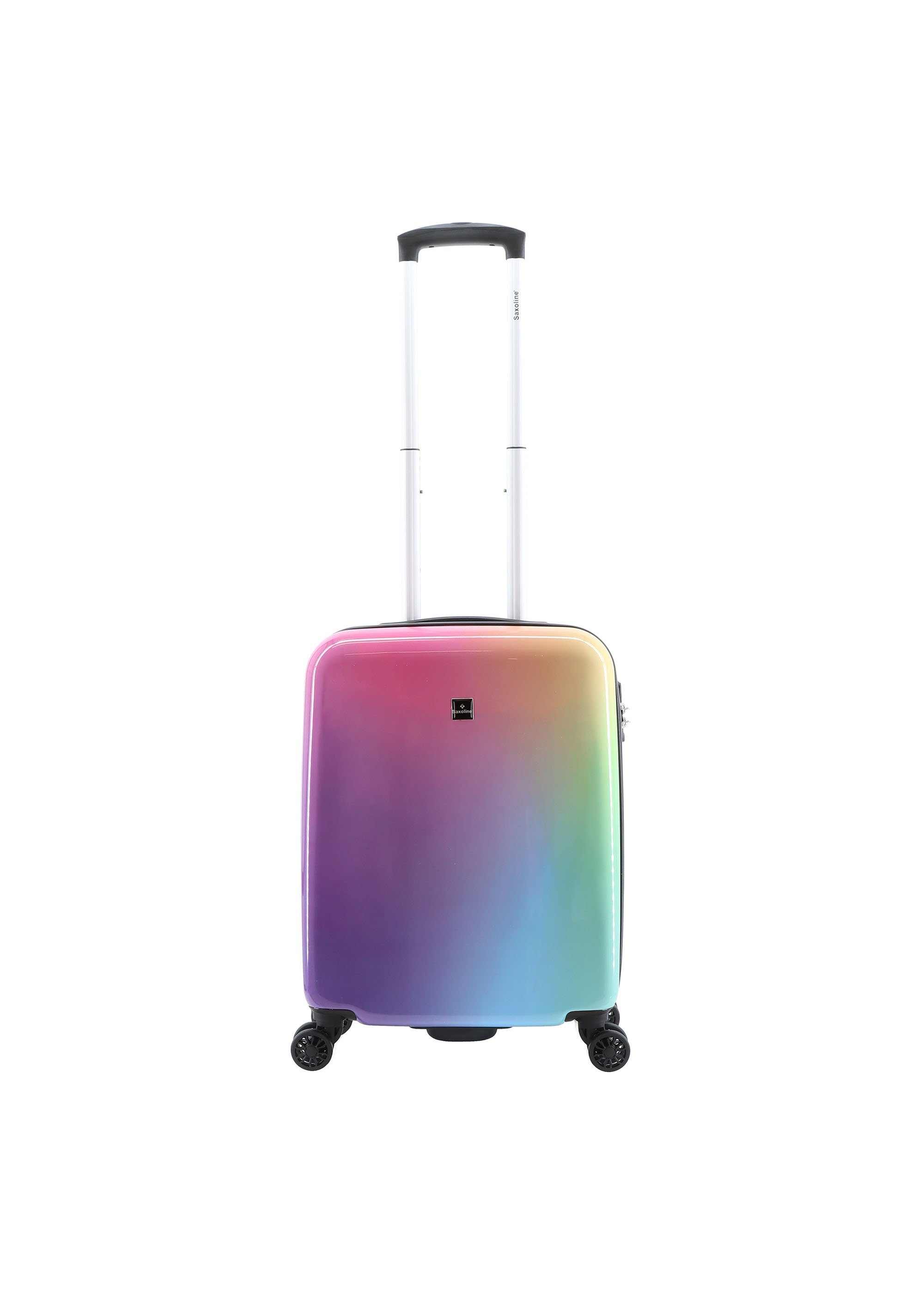 Saxoline® Koffer mit praktischem TSA-Zahlenschloss Rainbow,