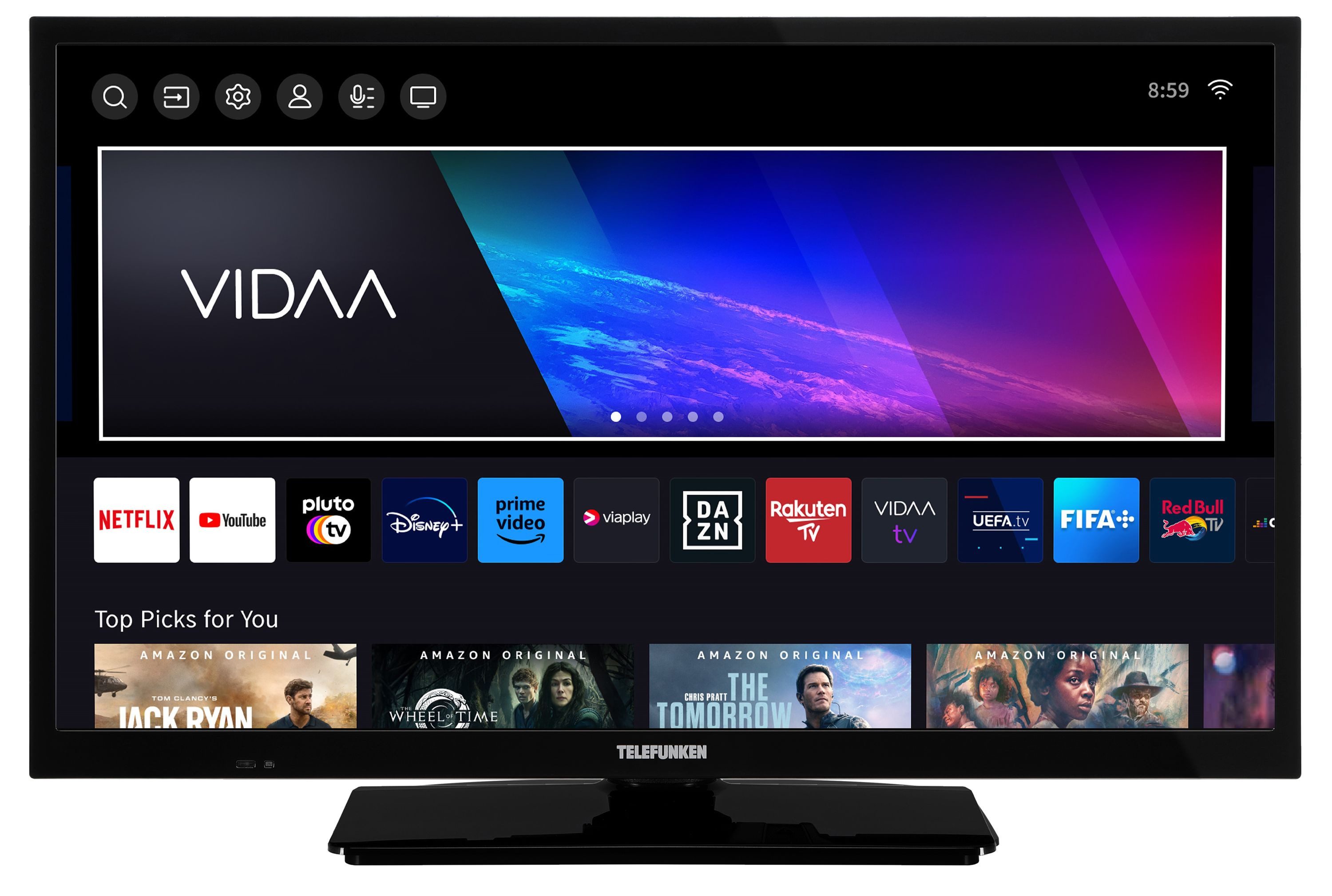 Telefunken XH24VP550M LCD-LED Fernseher (60 cm/24 schwarz ! RABATT: 26.67%