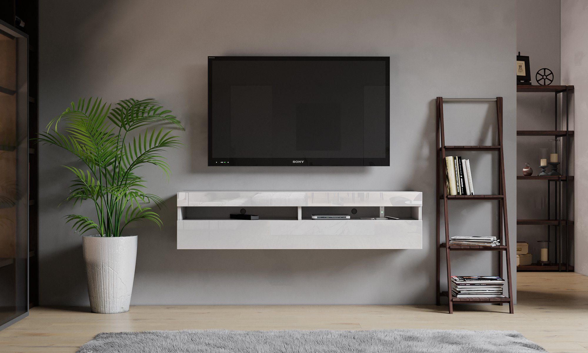 Platan Room Lowboard, 140 cm Board TV-Unterteil, Hängend oder Stehend  Fernsehschrank online kaufen | OTTO