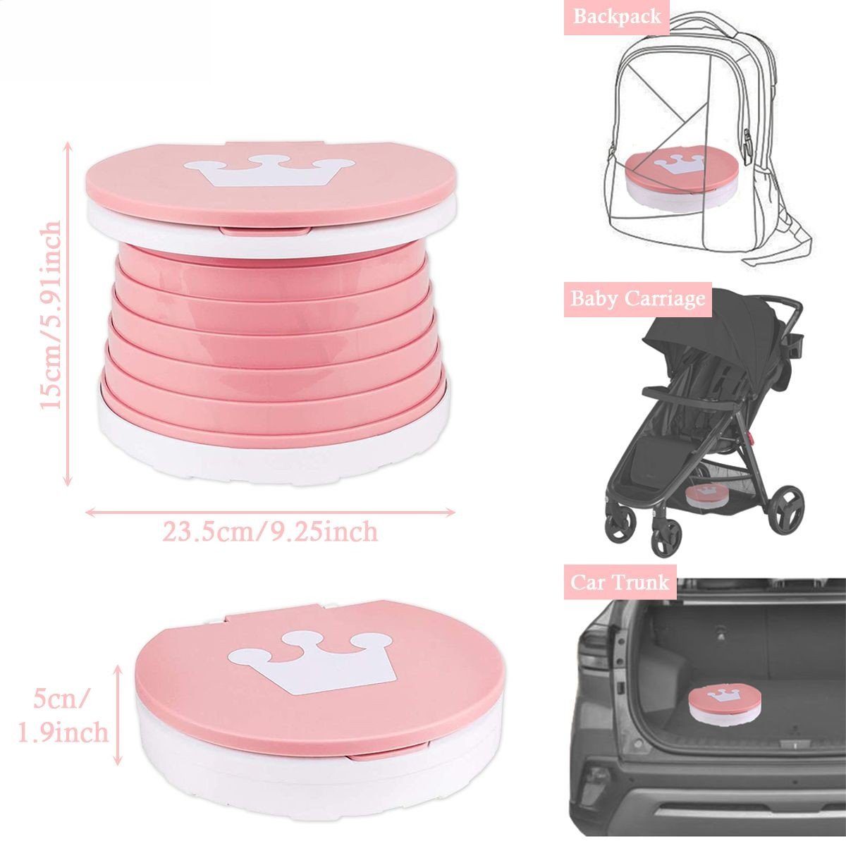 DEBAIJIA WC-Sitz Baby Tragbare WC Lerntöpfchen Toilettensitz