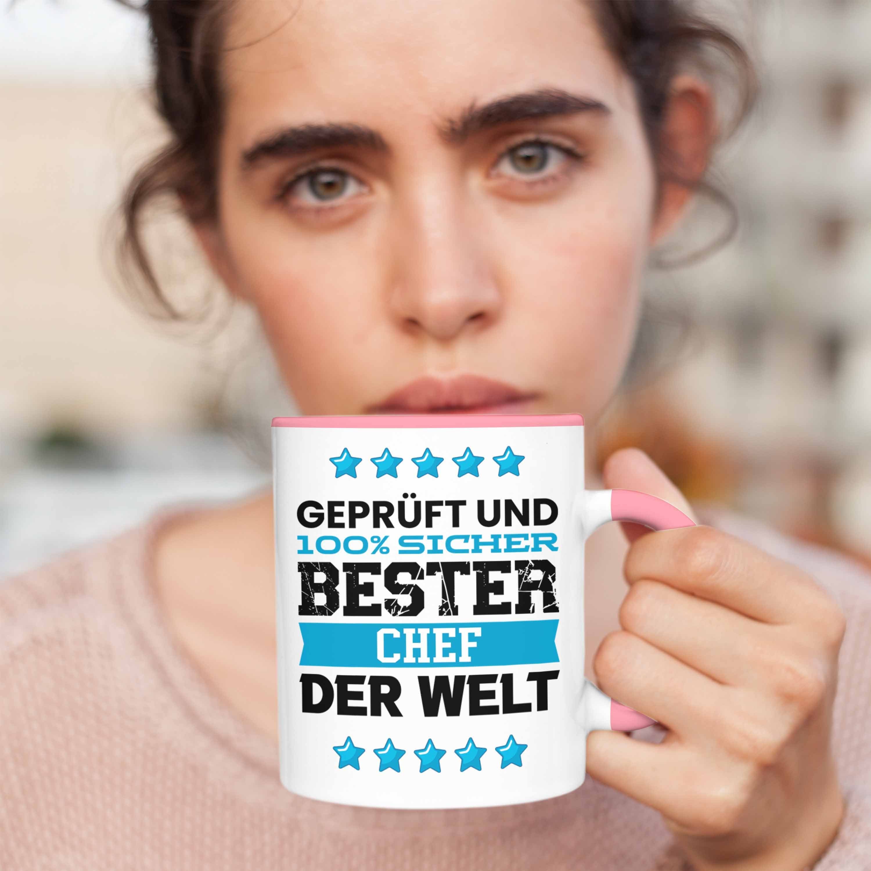 Trendation Tasse Chef Rosa Der Welt Trendation Bester Geschenk - für Geburtstag Tasse Chef