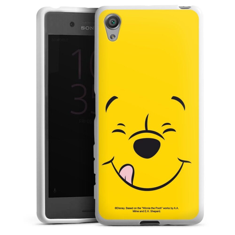 DeinDesign Handyhülle Winnie Puuh Offizielles Lizenzprodukt Disney Puuh Closeup, Sony Xperia X Silikon Hülle Bumper Case Handy Schutzhülle