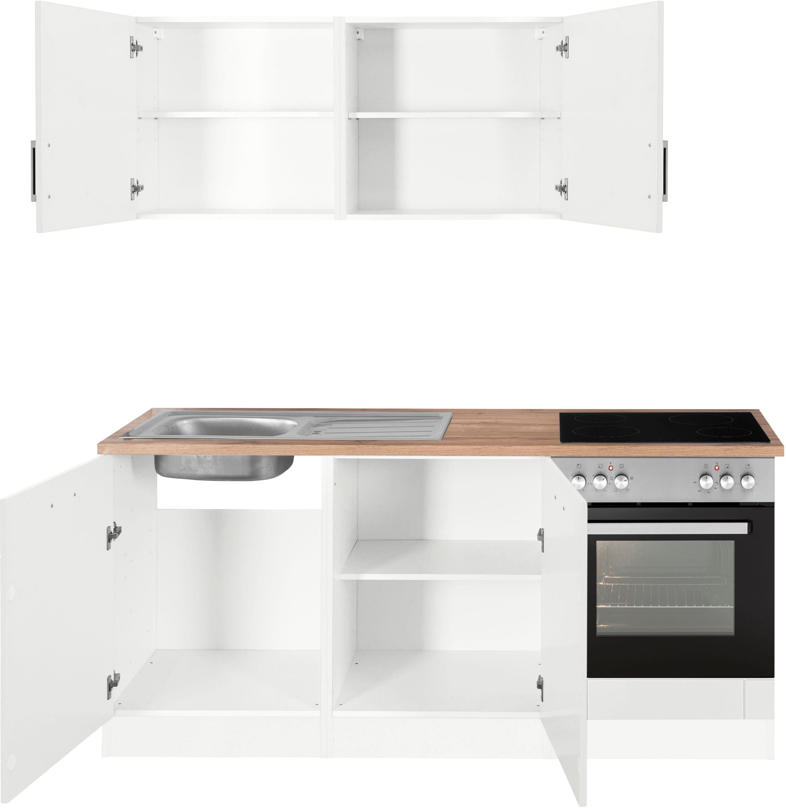 KOCHSTATION Küchenzeile KS-Tinnum, ohne E-Geräte, Breite 180 cm – Bild 4 von 5