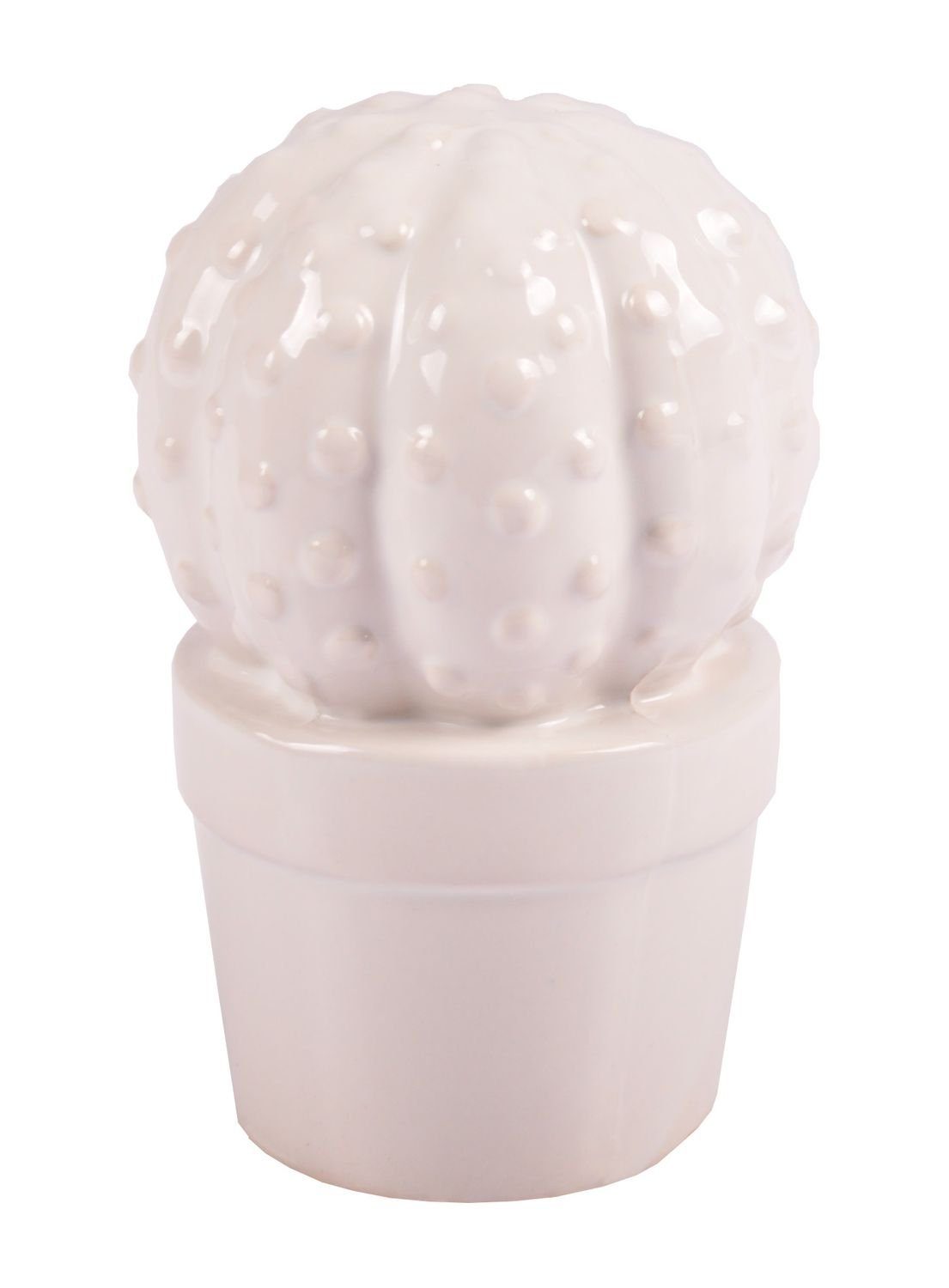 BURI Dekofigur Deko Kaktus weiß 15cm Keramik Dekofigur Kakteen Tischdeko Pflanze Deko. € 7,99