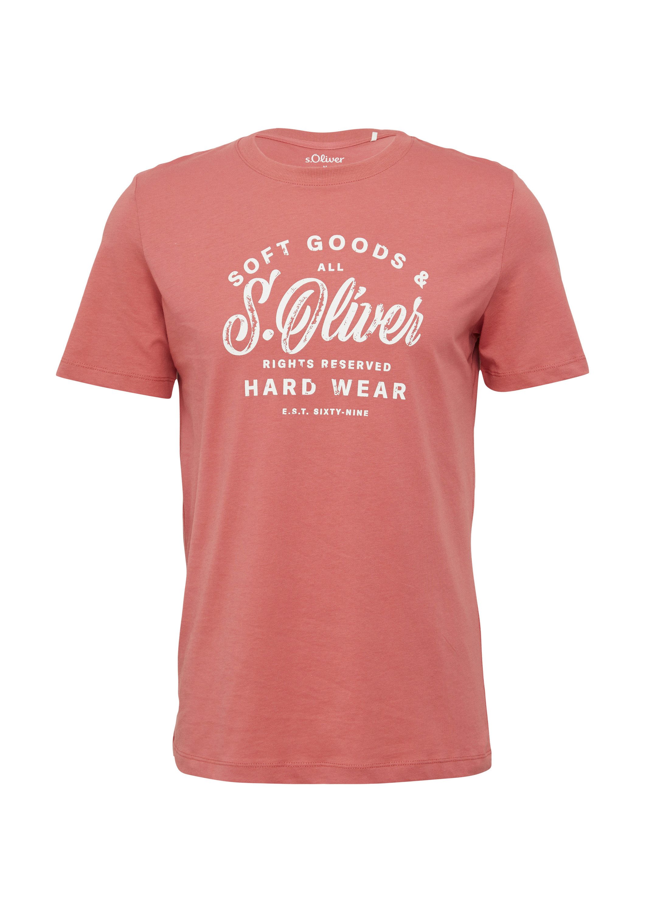 s.Oliver Kurzarmshirt T-Shirt Baumwoll-T-Shirt mit Frontprint günstig online kaufen