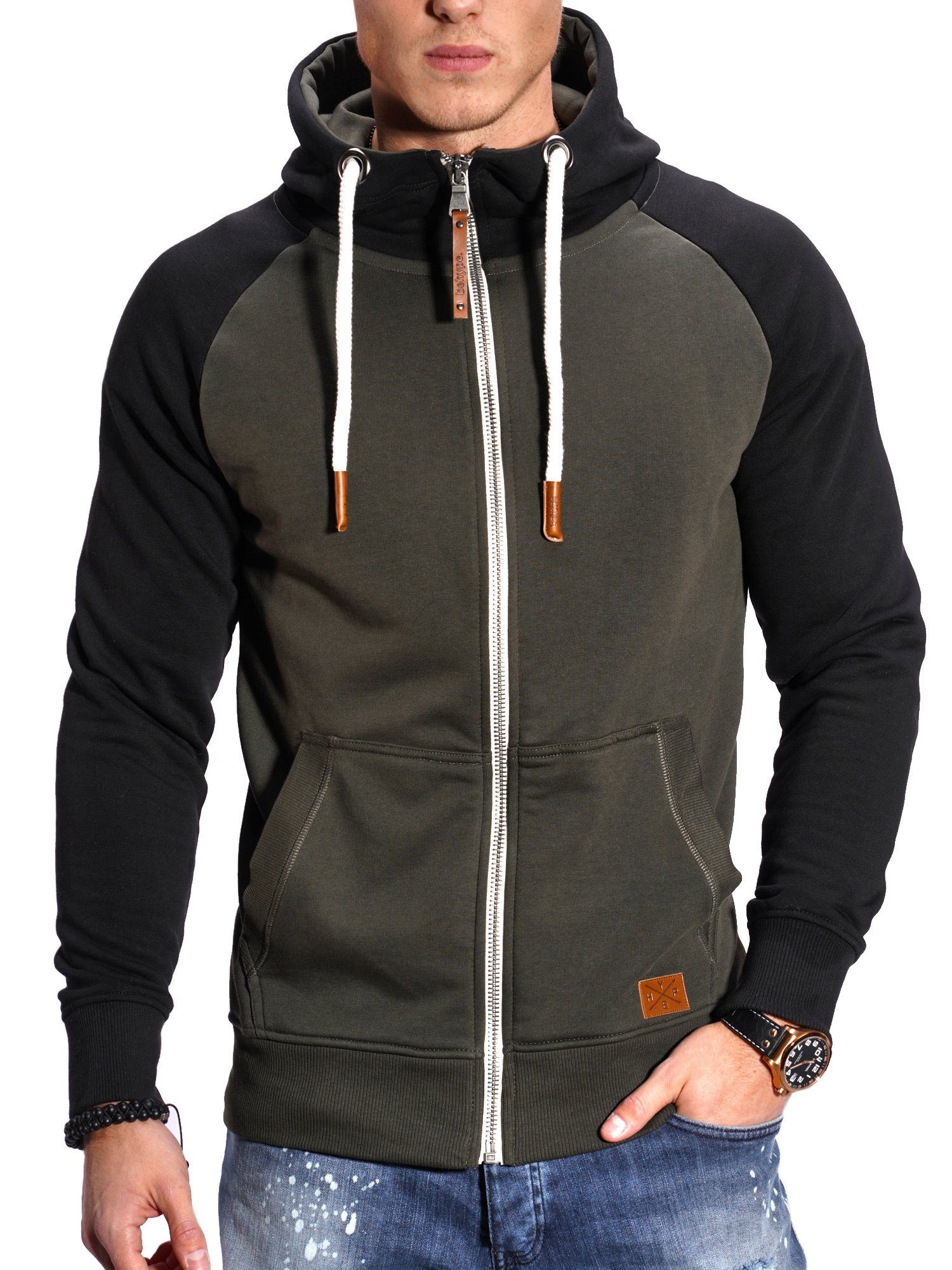 behype Sweatjacke RAGLAN mit Raglan-Ärmeln