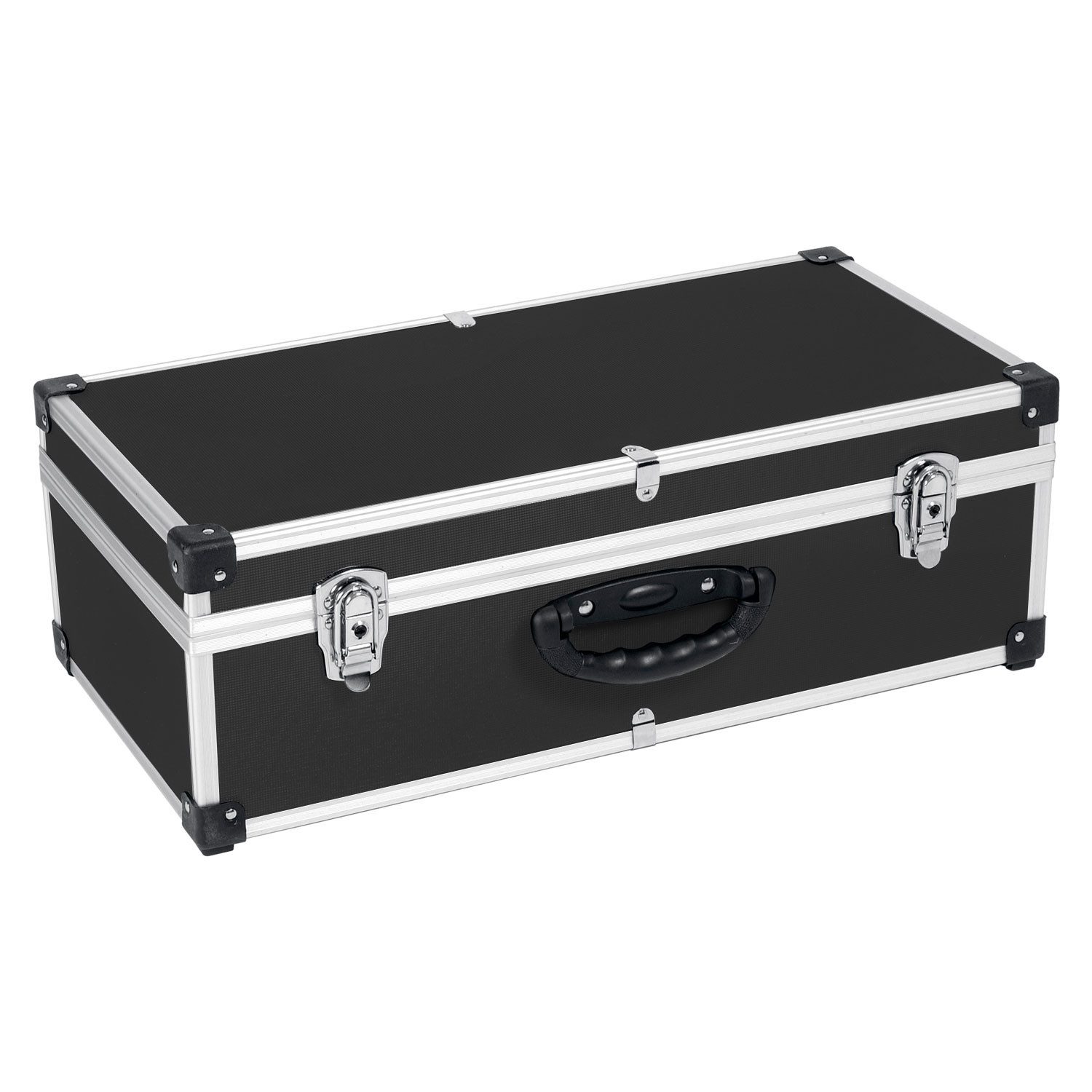 anndora Sammelkoffer CD-Koffer Alukoffer für 80 CDs (schwarz), individuelle Fächeraufteilung Innen - verstärkte Aluminiumkanten