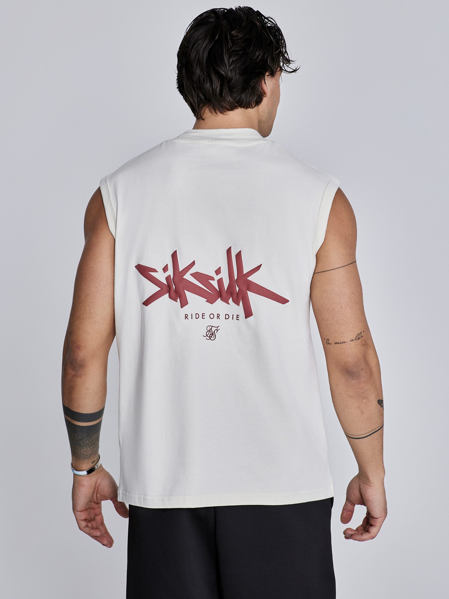 Siksilk Tanktop SikSilk Herren Ecru Rot Tanktop