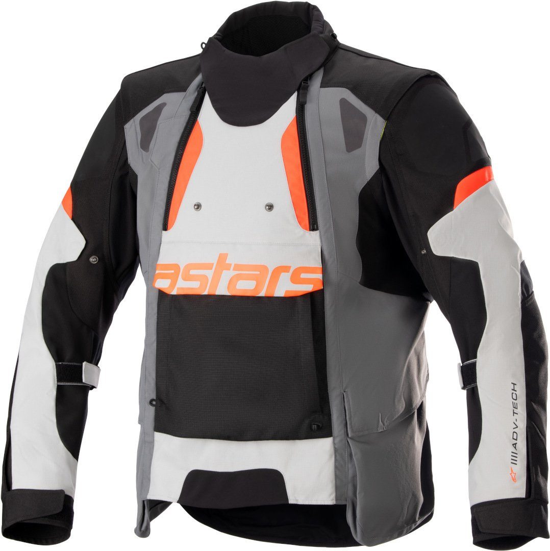 Motorrad Drystar Black/Grey/Orange Textiljacke Motorradjacke Halo Alpinestars
