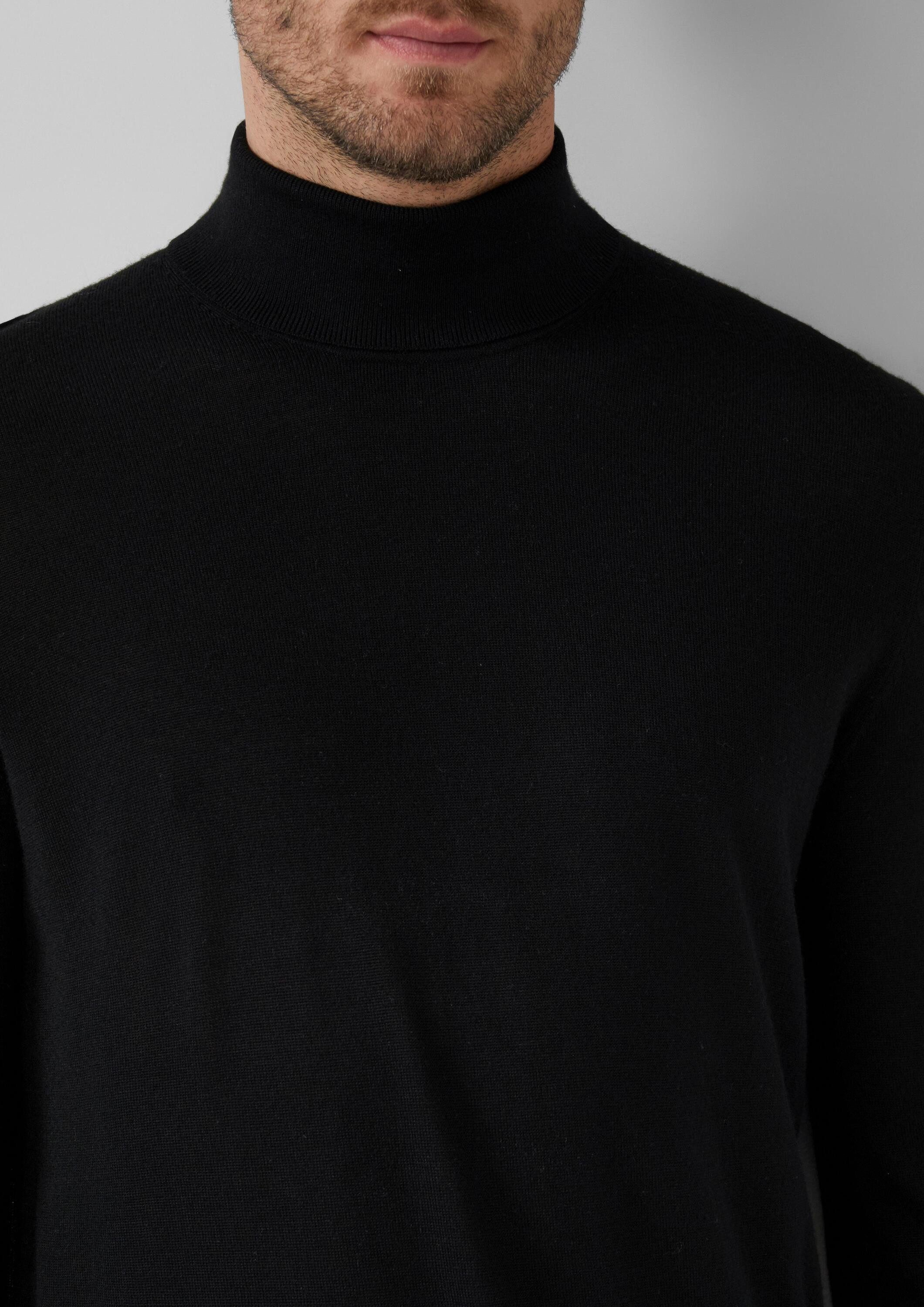 s.Oliver Longpullover Strickpullover Rollkragenpullover aus reiner Merinowolle