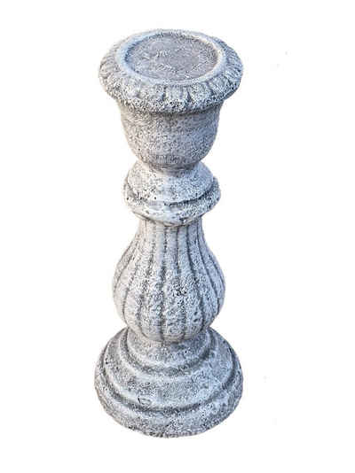 Stone and Style Kerzenständer Stein Kerzenständer aus massiven Steinguss frostfest 31 cm hoch