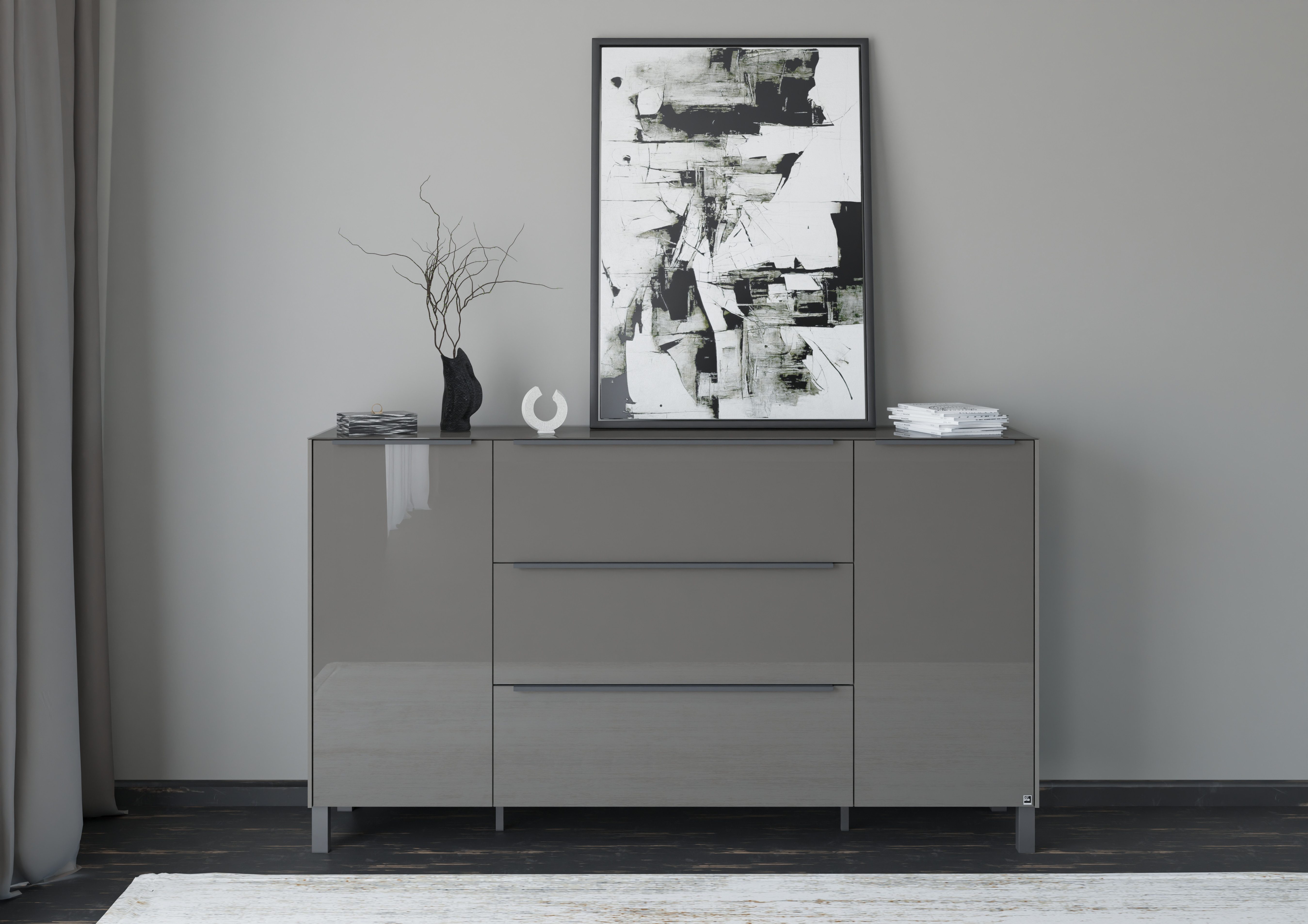 set one by Musterring Sideboard Reno (1 St), Mit Vierkantfuß in diversen Farben, 106 cm Höhe & Farbauswahl
