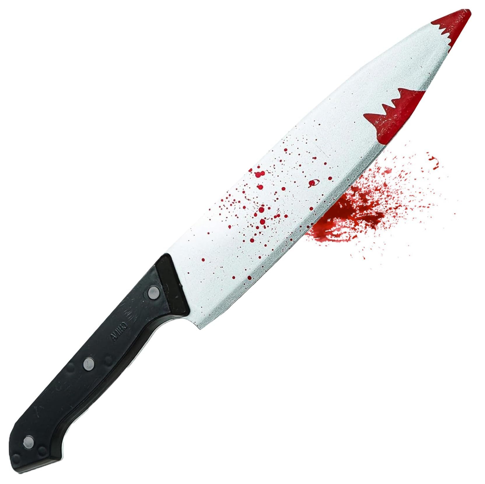 TK Gruppe Kostüm Kostümmesser-Attrappe mit Blutoptik, ca. 34 cm, für Halloween