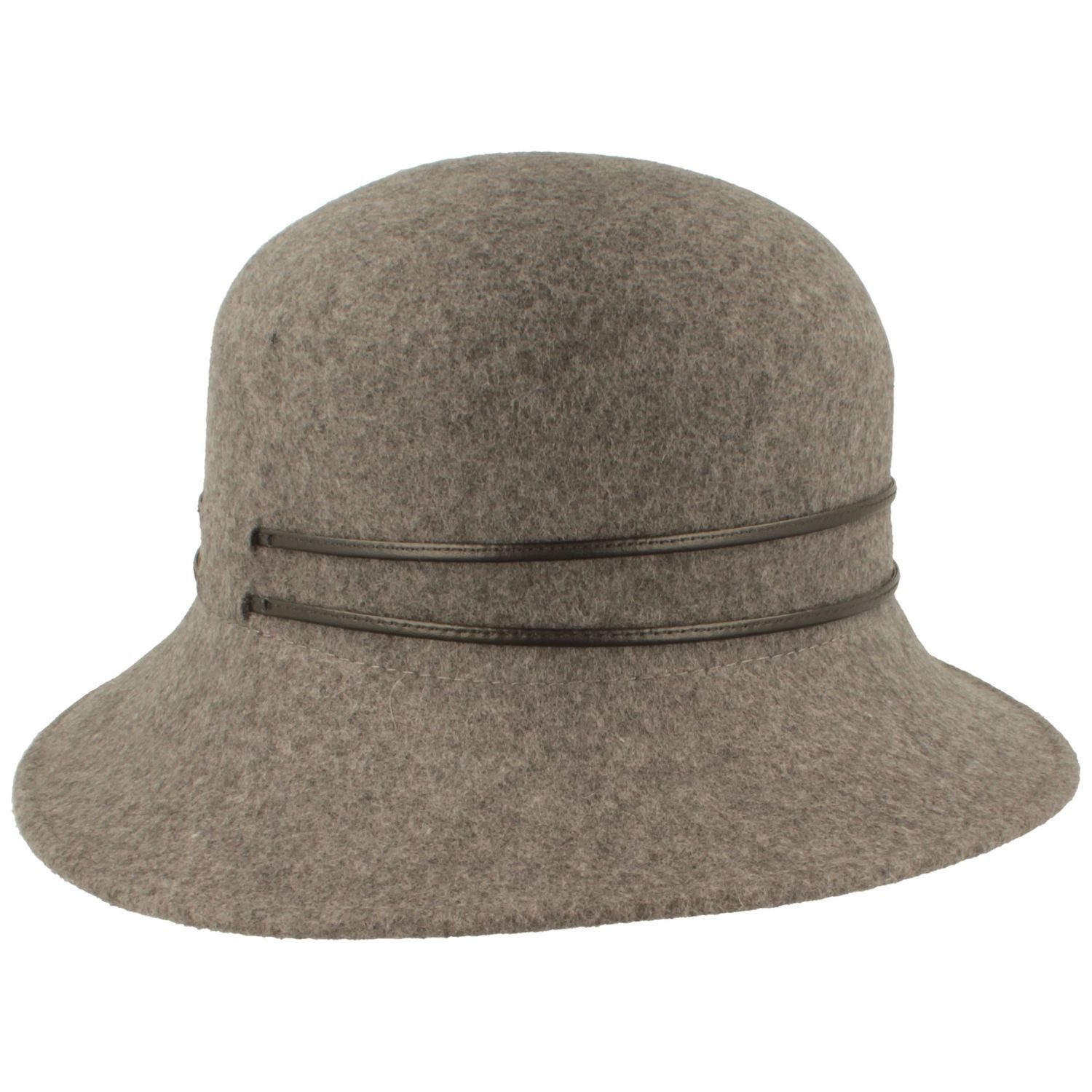 Breiter Filzhut Schicke Glocke aus Wolle günstig online kaufen