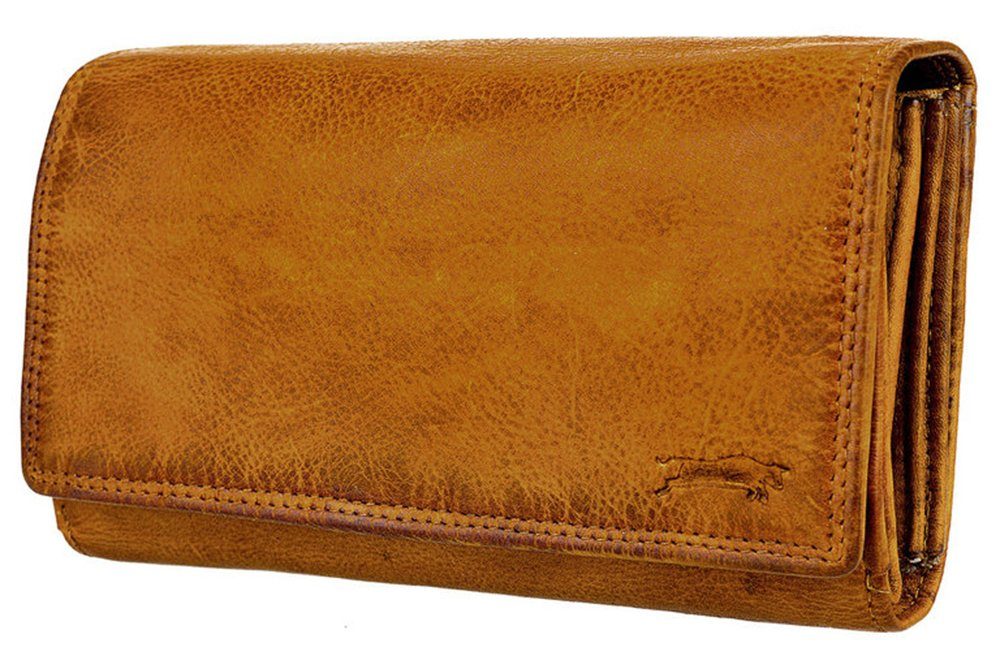 Goodman Design Geldbörse »Damen Geldbeutel Echt Leder Wallet Brieftasche  Portemonnaie«, aus Waschleder sehr hochwertige Verarbeitung